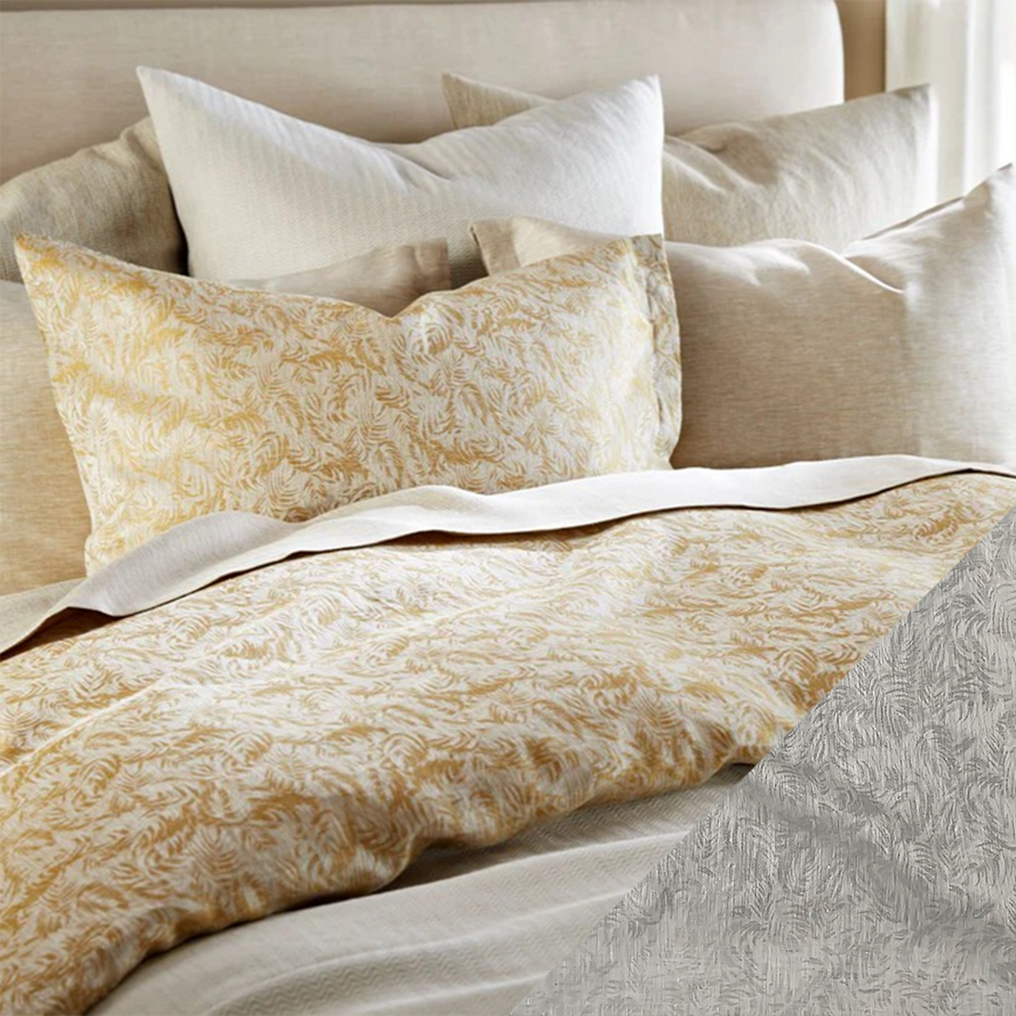 SDH York Bedding with Swatch in Dove Color