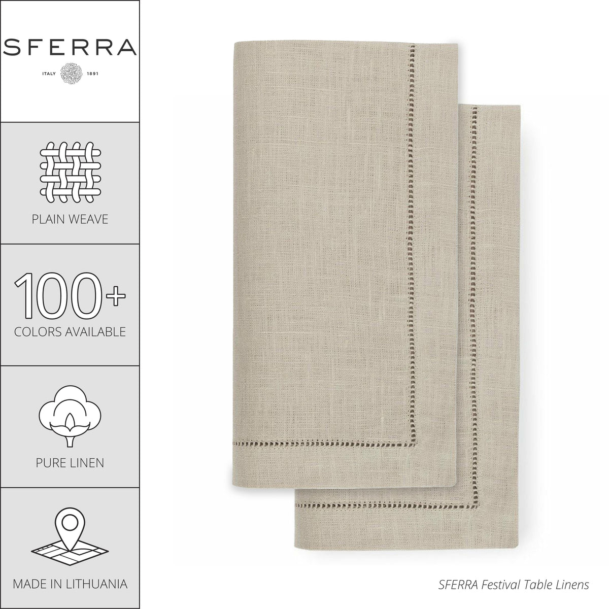 Sferra Festival Table Linens - Grey