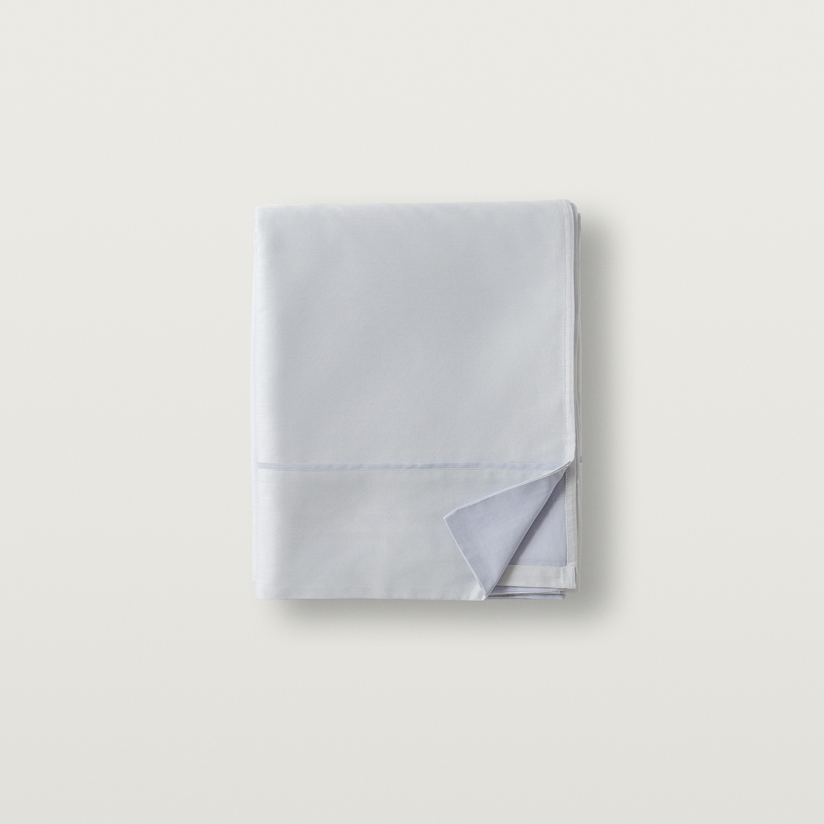 Folded Flat Sheet of Scandia Home Alistair Bedding in Cielo color