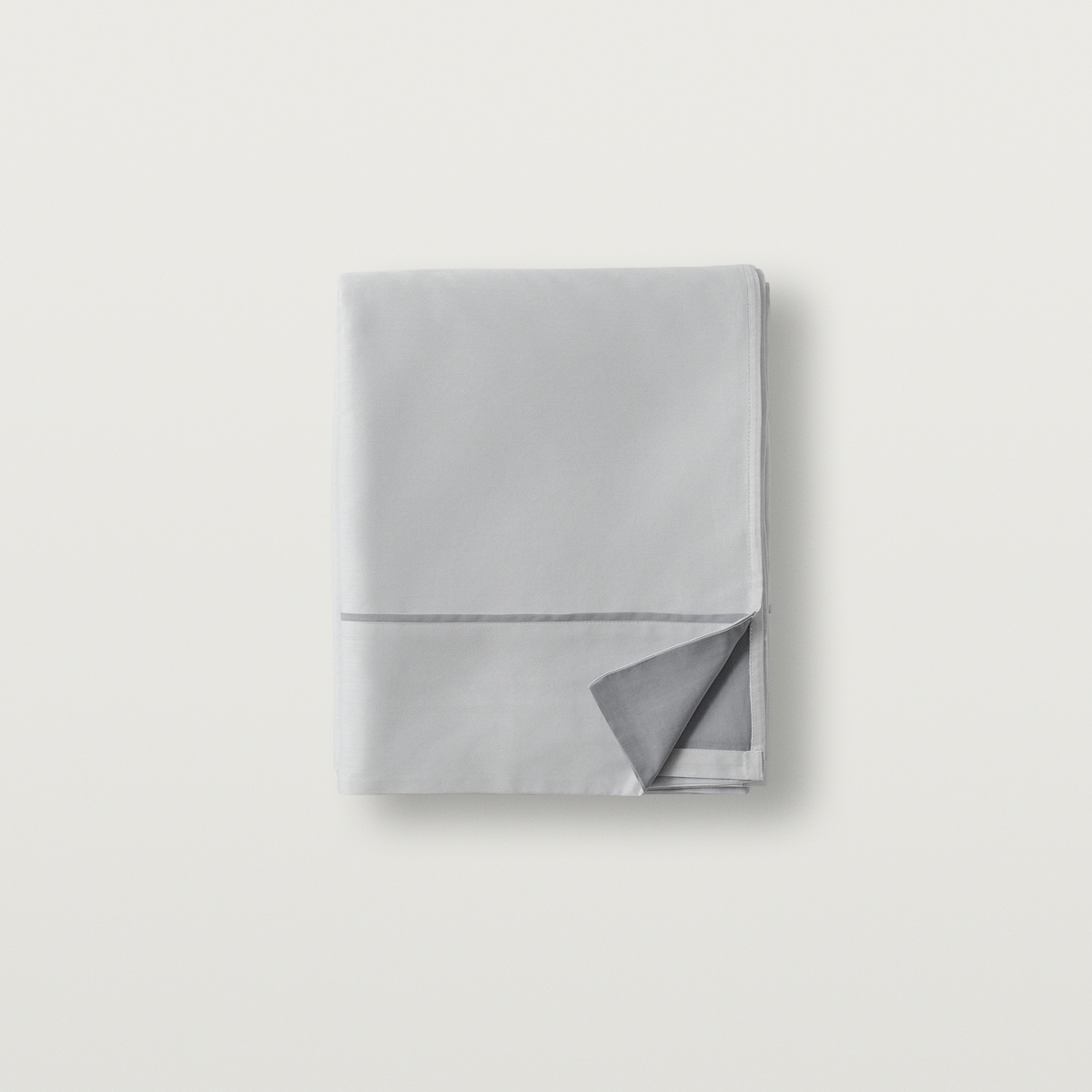 Folded Flat Sheet of Scandia Home Alistair Bedding in Shadow color