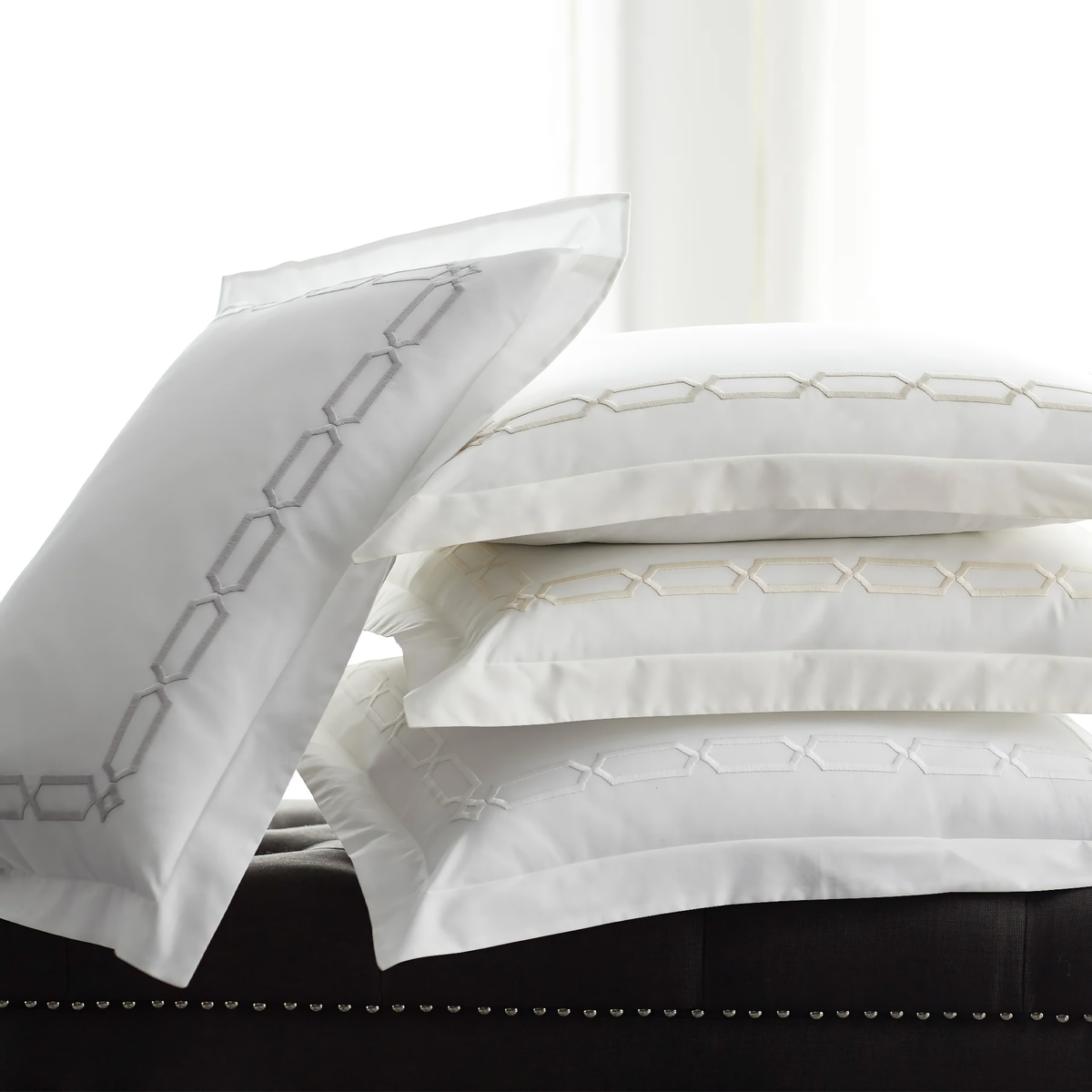 Stack of Scandia Home Arezzo Bedding in All Colors