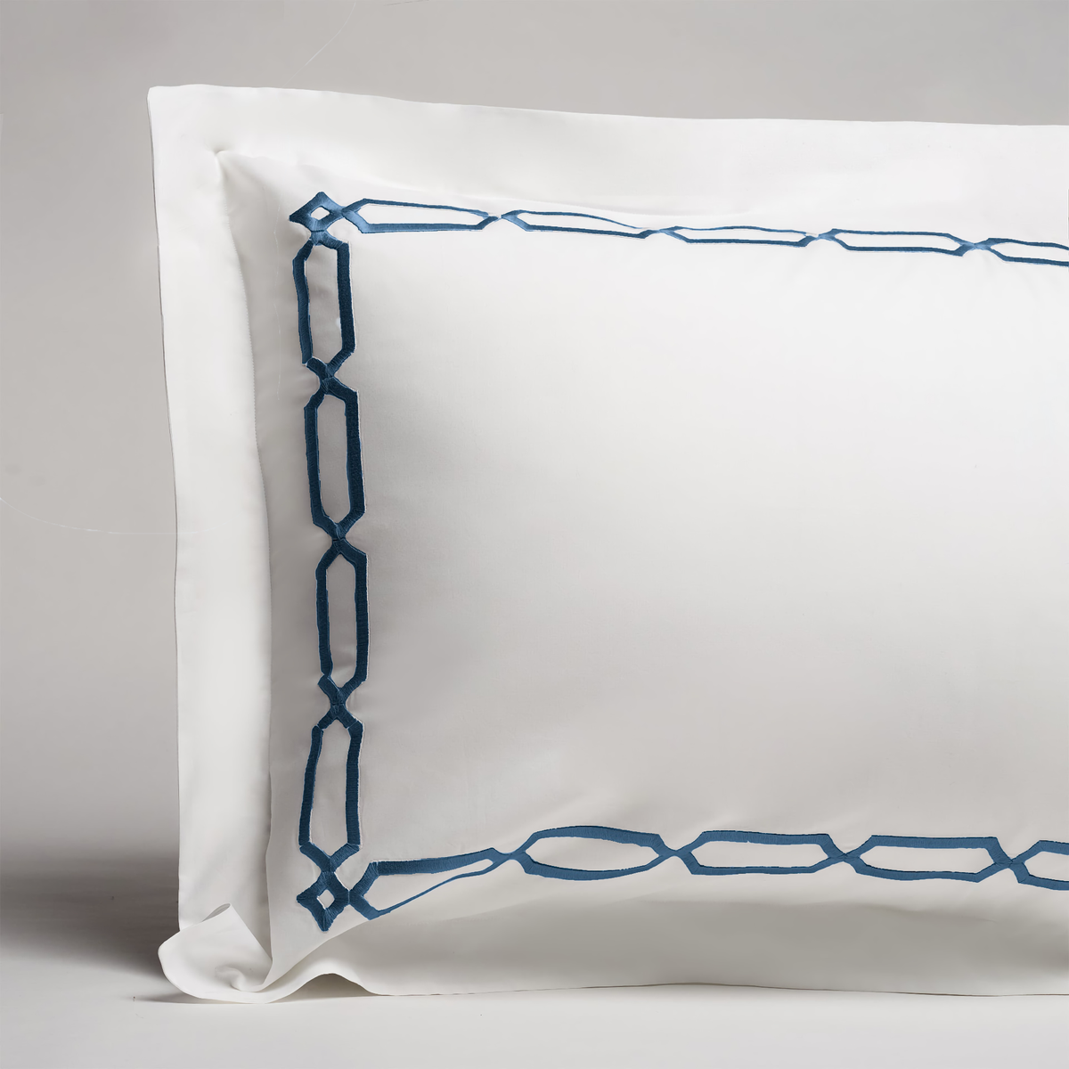 Sham of Scandia Home Arezzo Bedding Collection in Marine and White