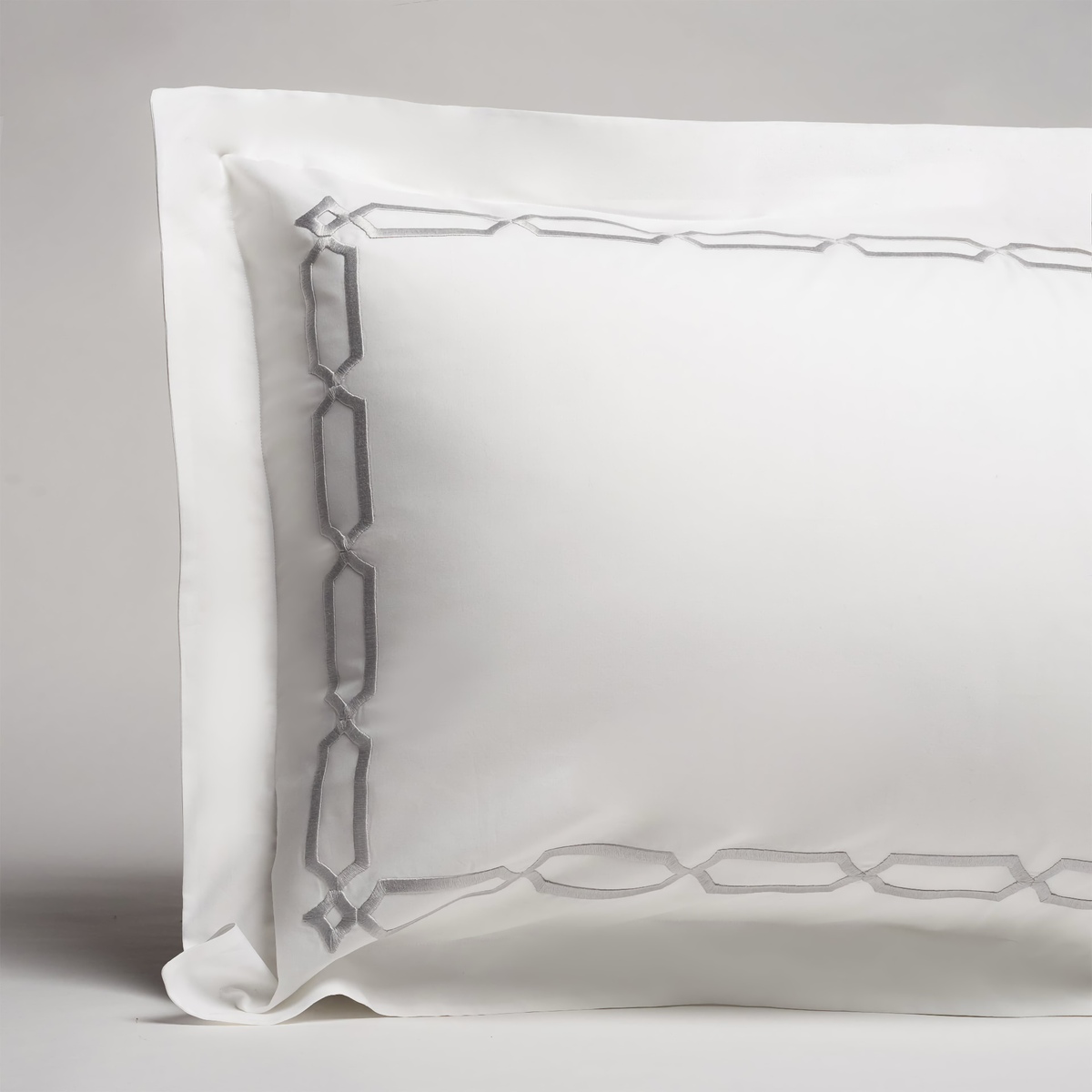 Sham of Scandia Home Arezzo Bedding in Shadow and White