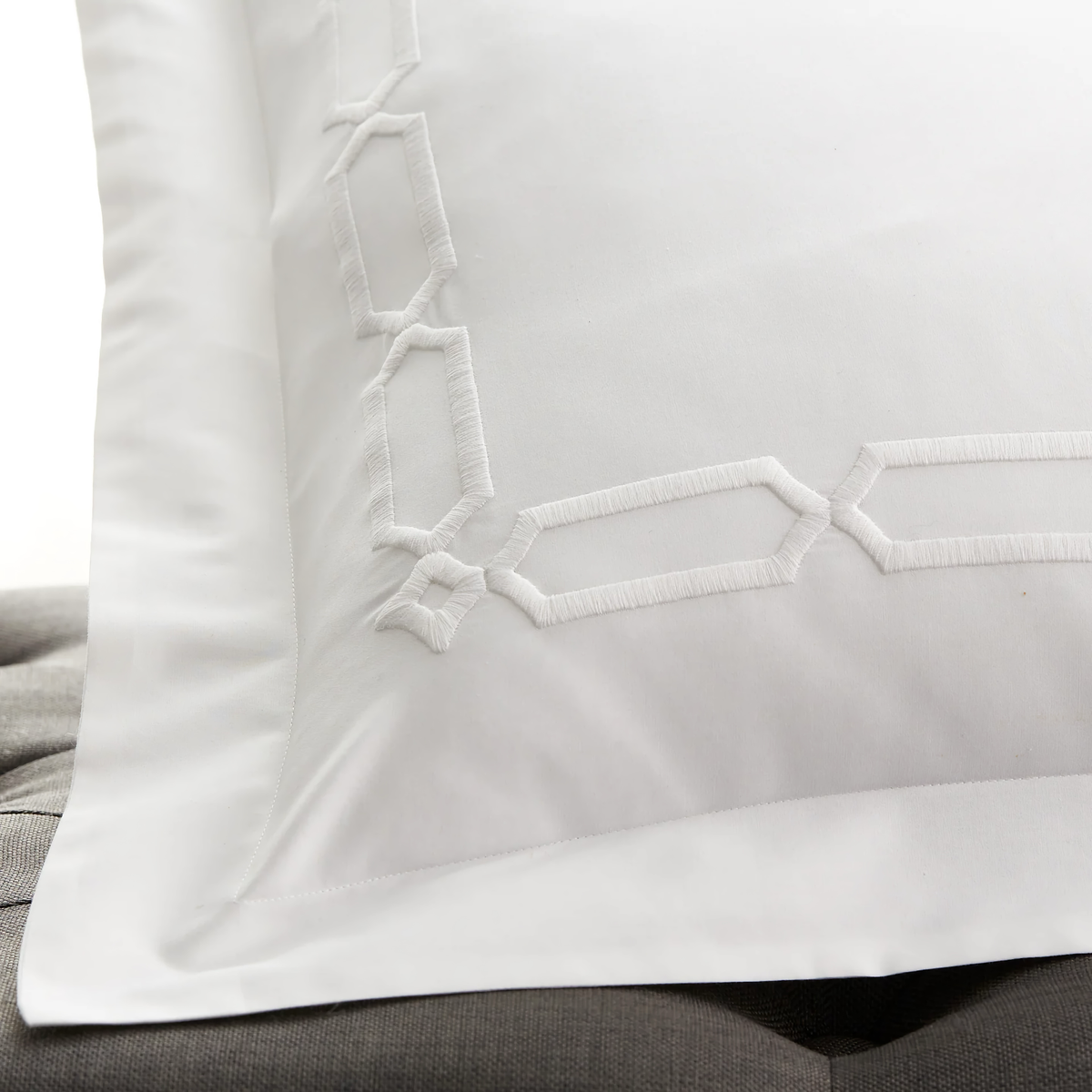 Scandia Home Arezzo Bedding Collection White and White Embroidery