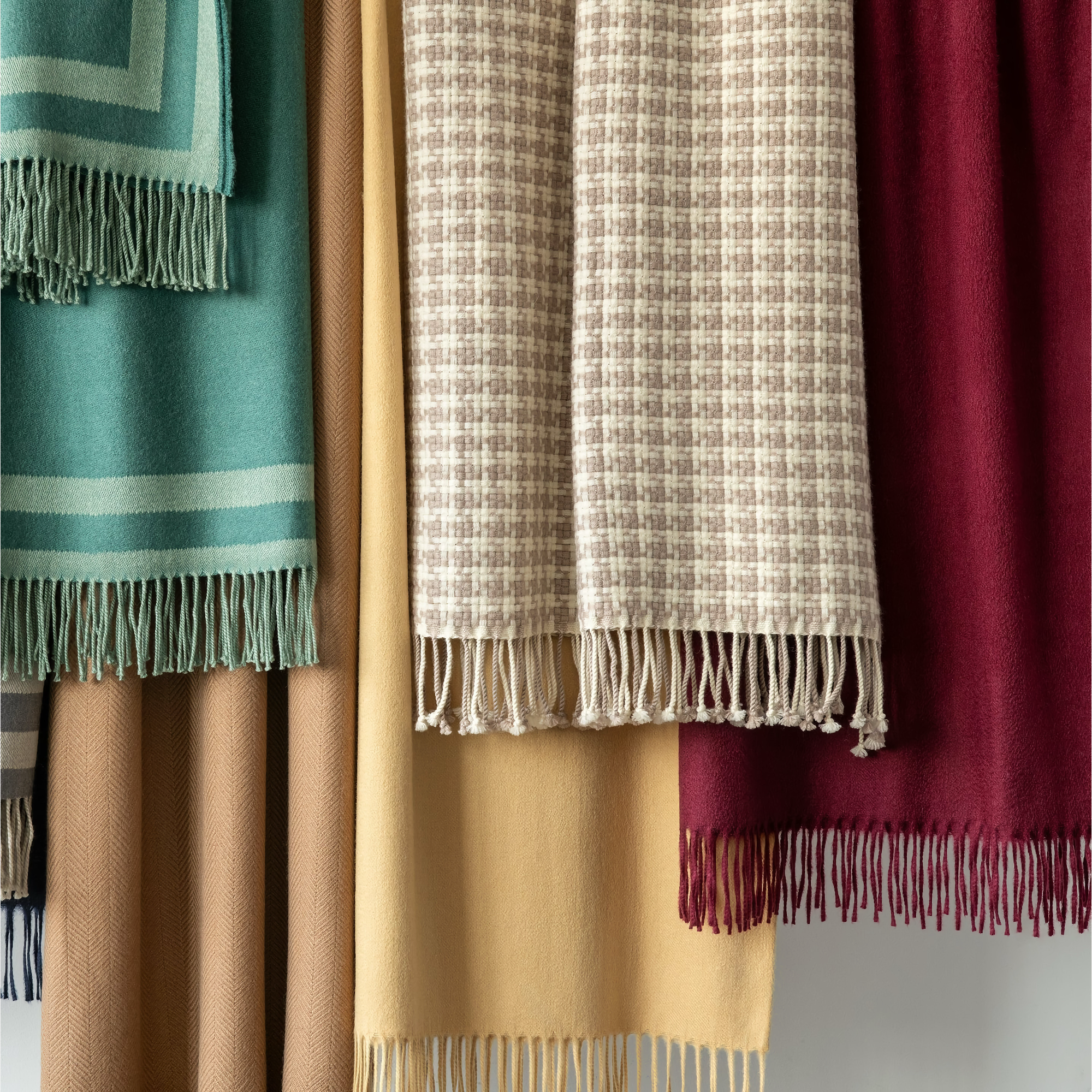 Hanging Assorted Scandia Home Fringe Throws