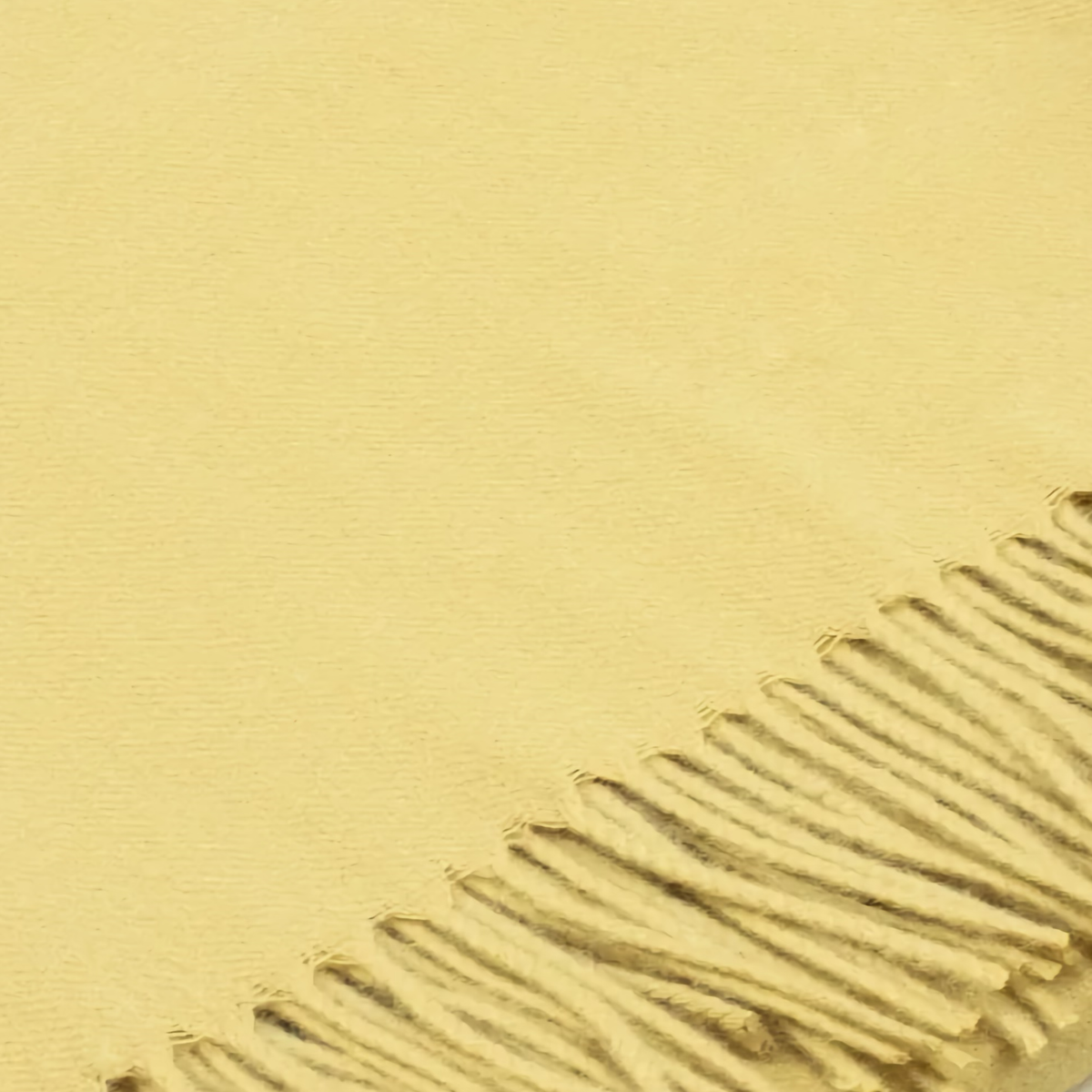 Closeup of Scandia Home Fringe Throw in Ochre Color