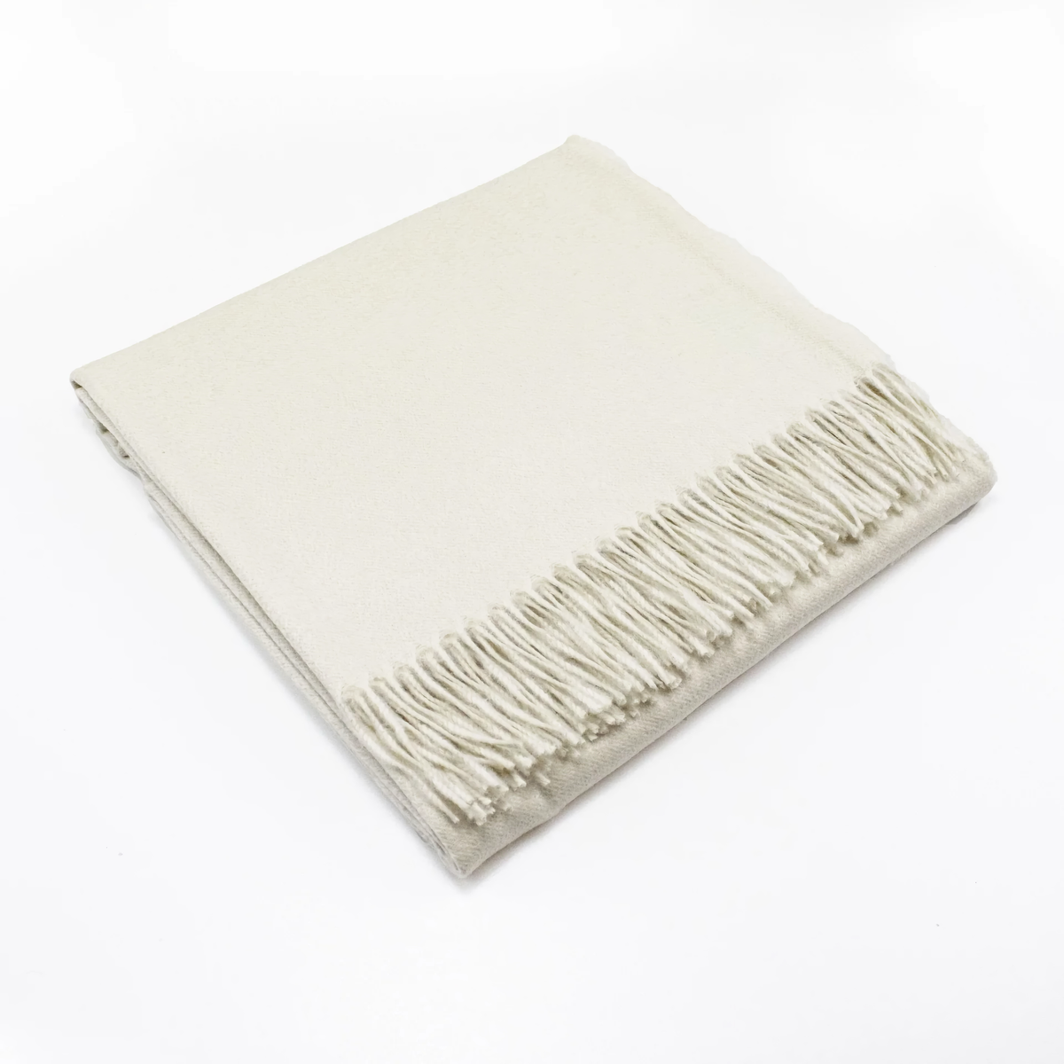 Scandia Home Fringe Throw in Snow Color