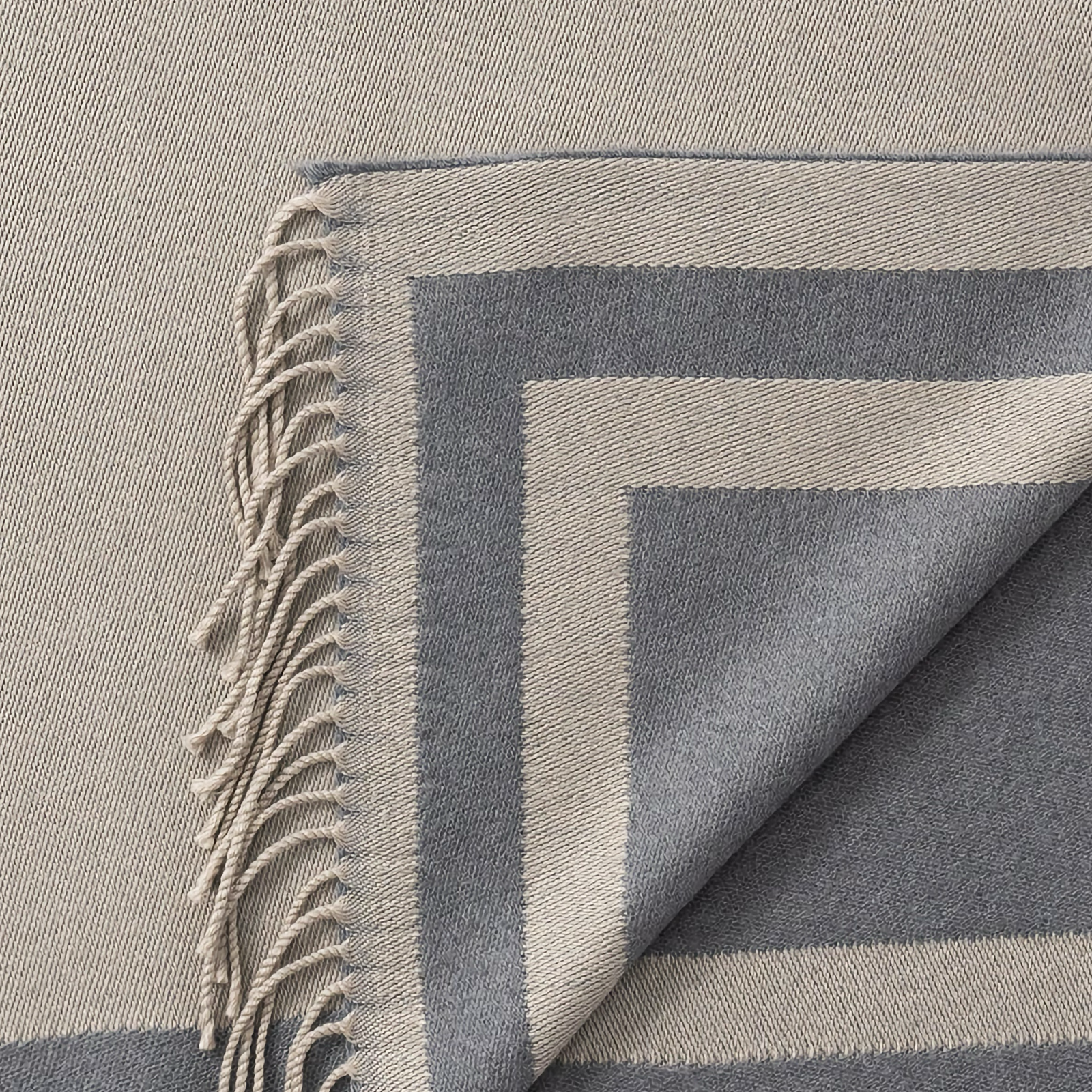 Folded Scandia Home Carlyle Throw in Slate Color