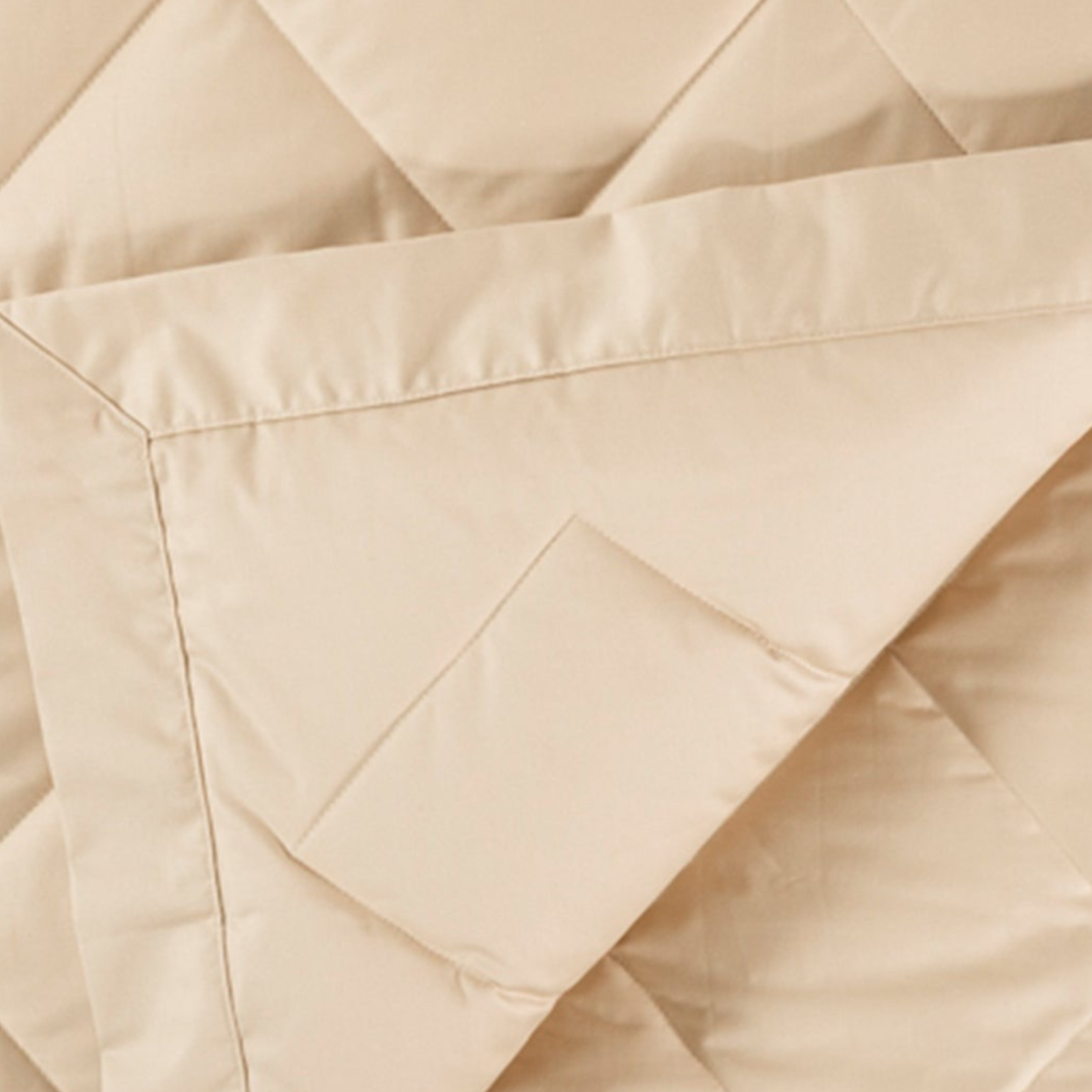 Folded View of Scandia Home Diamond Quilted Down Blankets in Cafe Color