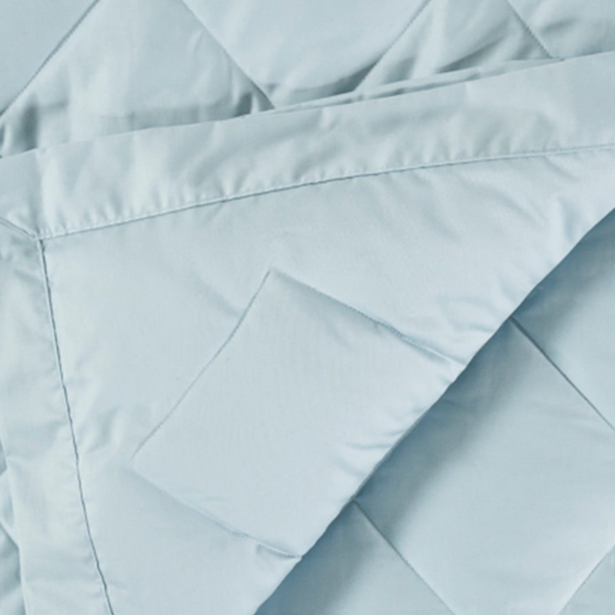 Closeup View of Scandia Home Diamond Quilted Down Blanket in Rain Color