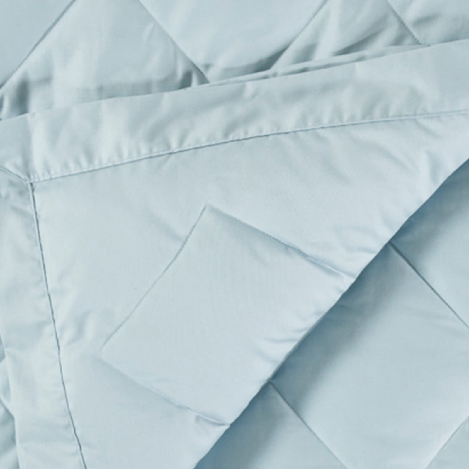 Folded View of Scandia Home Diamond Quilted Down Blankets in Rain Color