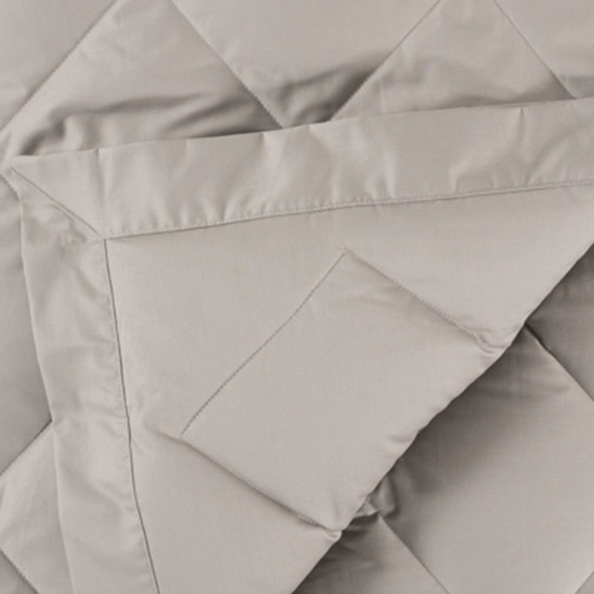 Closeup View of Scandia Home Diamond Quilted Down Blanket in Shale Color