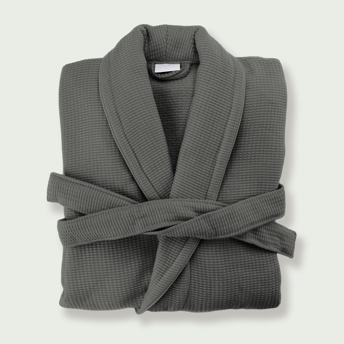 Folded Charcoal colored Scandia Home Grotto Robe