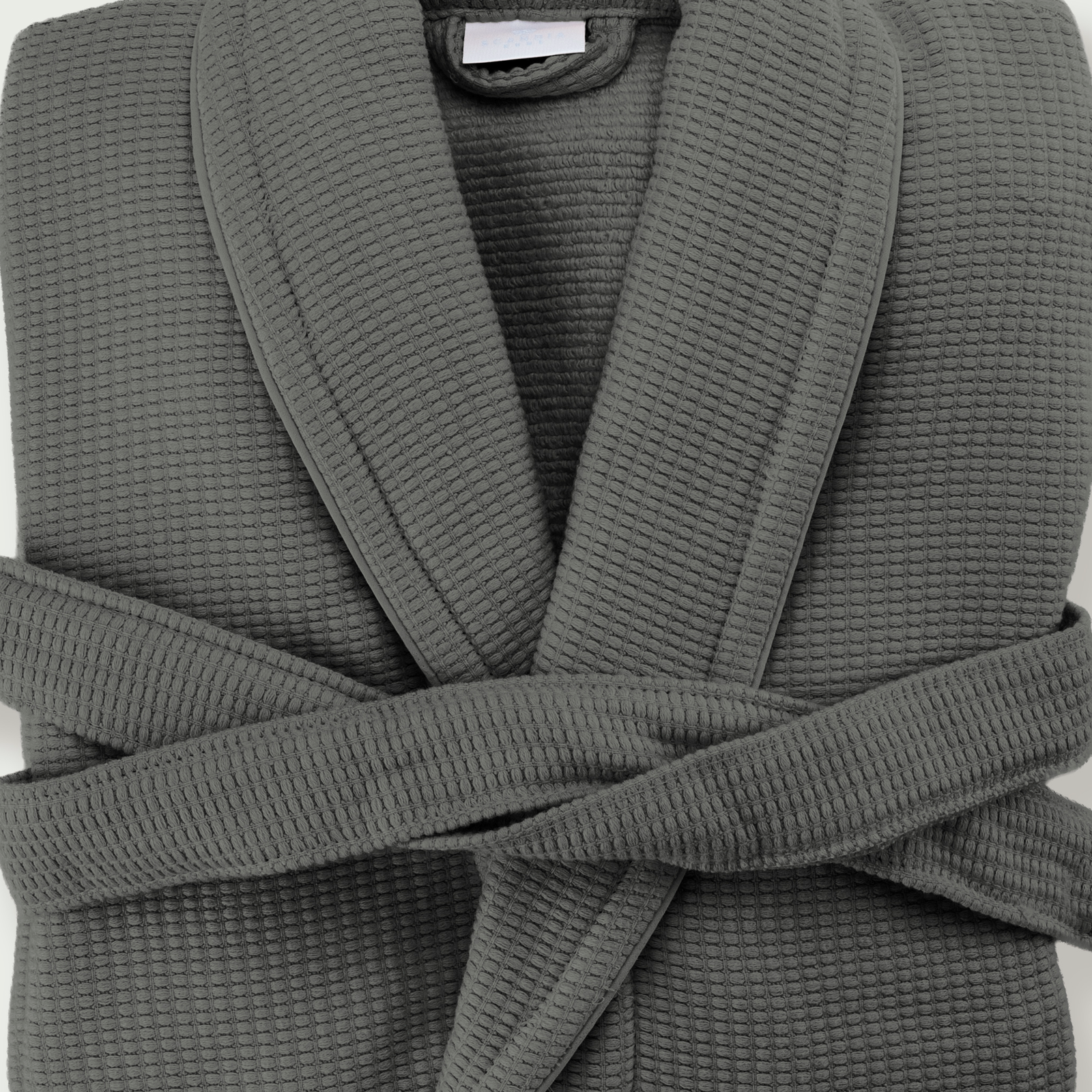Folded Charcoal colored Scandia Home Grotto Robe