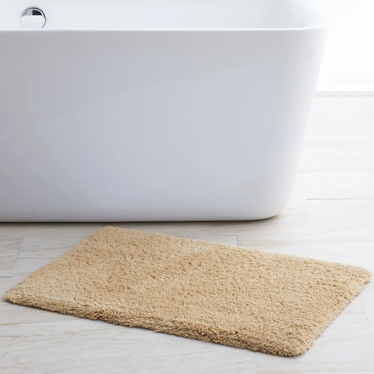 Bronze Scandia Home Indulgence Bath Rug on Bath Floor