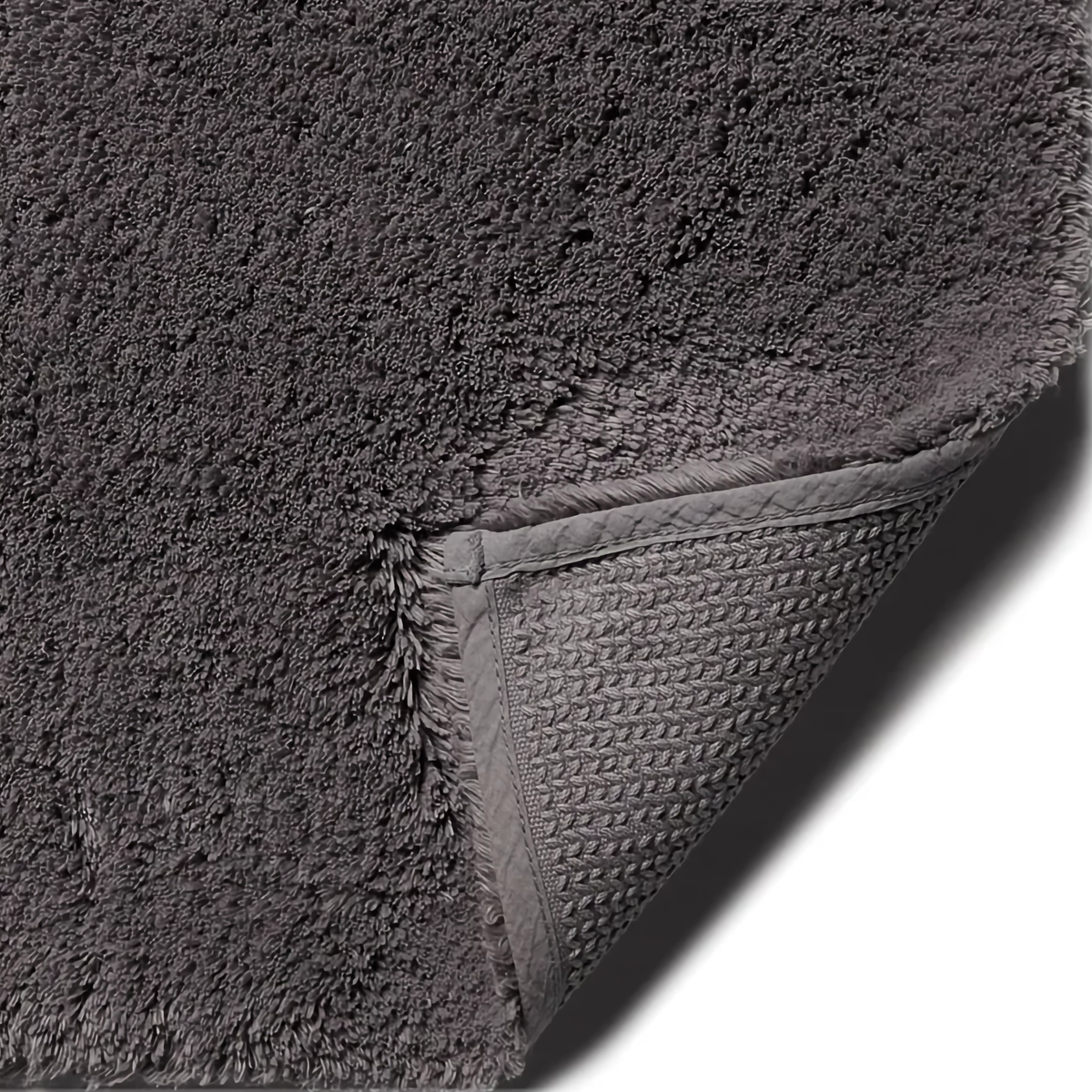 Fabric Closeup of Scandia Home Indulgence Bath Rug in Charcoal