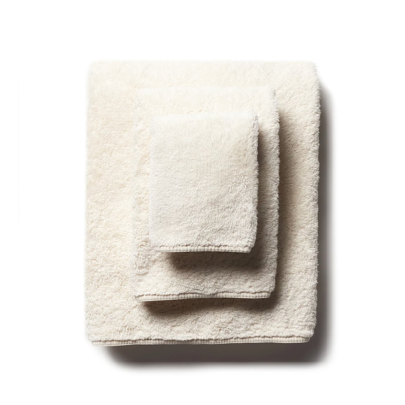 Stack of Scandia Home Indulgence Towels in Ivory