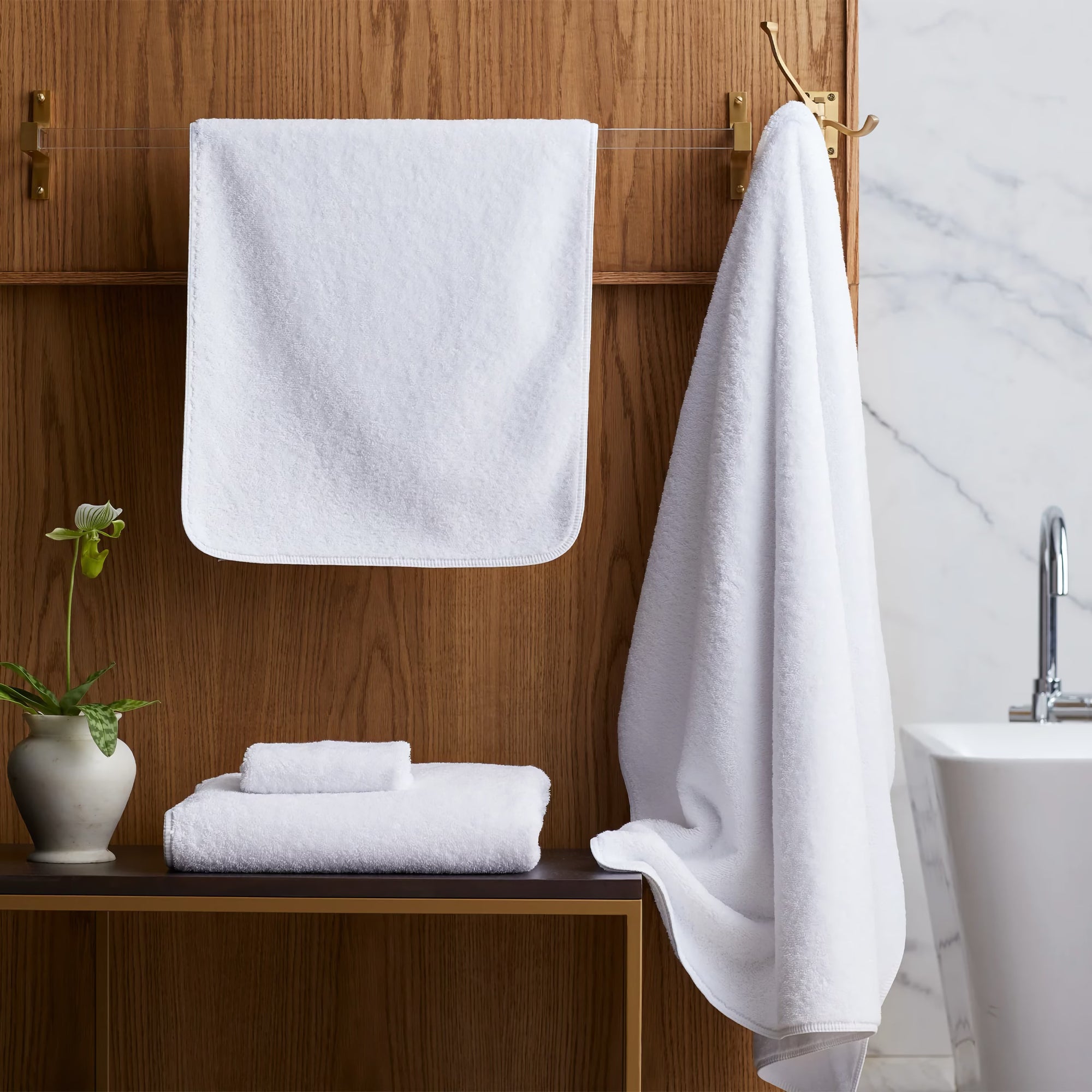 Lifestyle Image of Scandia Home Indulgence Towels in White