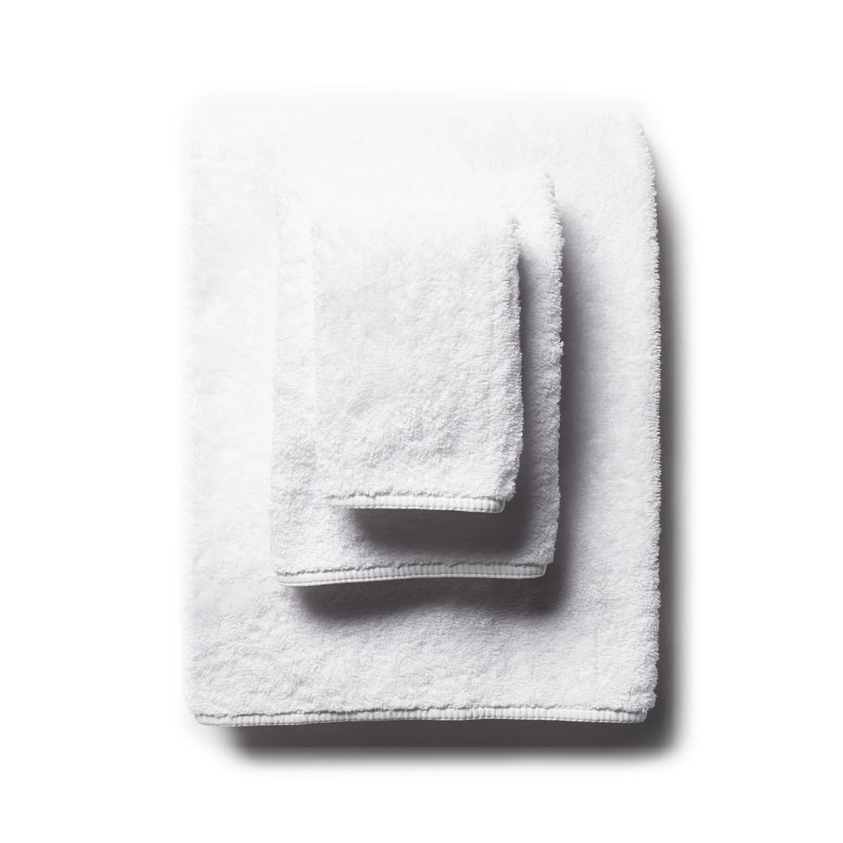 Stack of Scandia Home Indulgence Towels in White