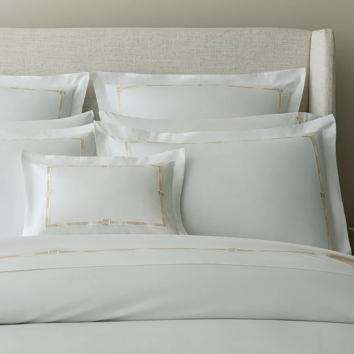 Shams of Scandia Home Lisetta Bedding in Champagne Color