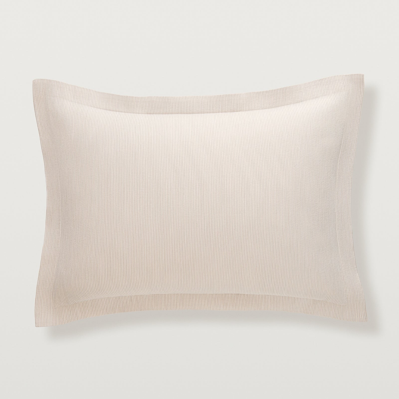 Silo of Scandia Home Lorenzo Pique Standard Sham in Linen color