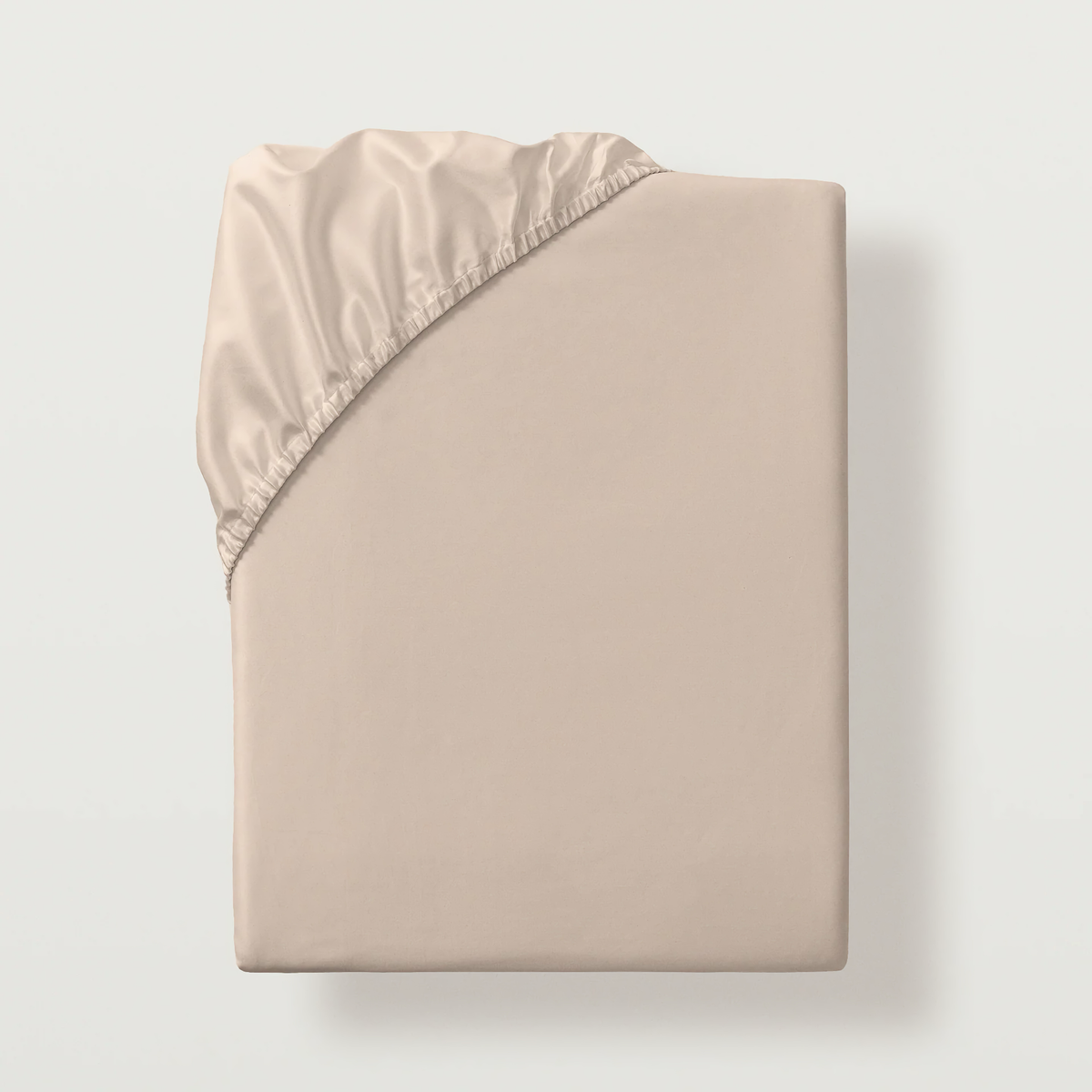 Fitted Sheet of Fawn Color Scandia Home Lucea Sea Island Collection