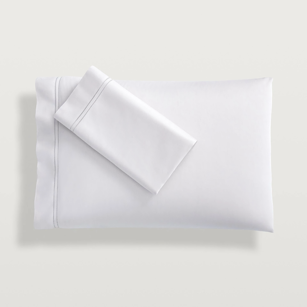 Pillowcase of White Scandia Home Lucea Sea Island Collection