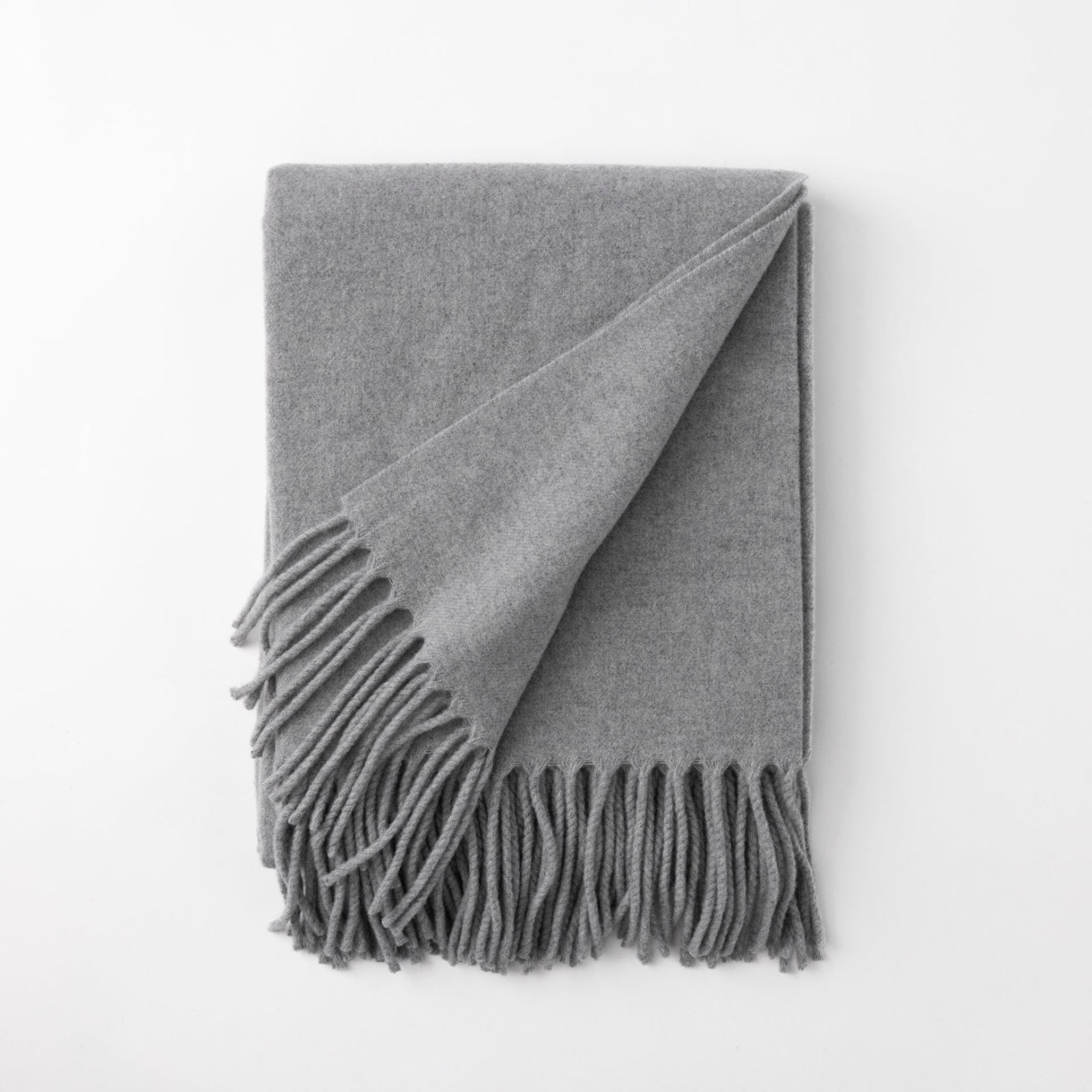 Folded Scandia Home Pietro Throw in Classic Grey color 