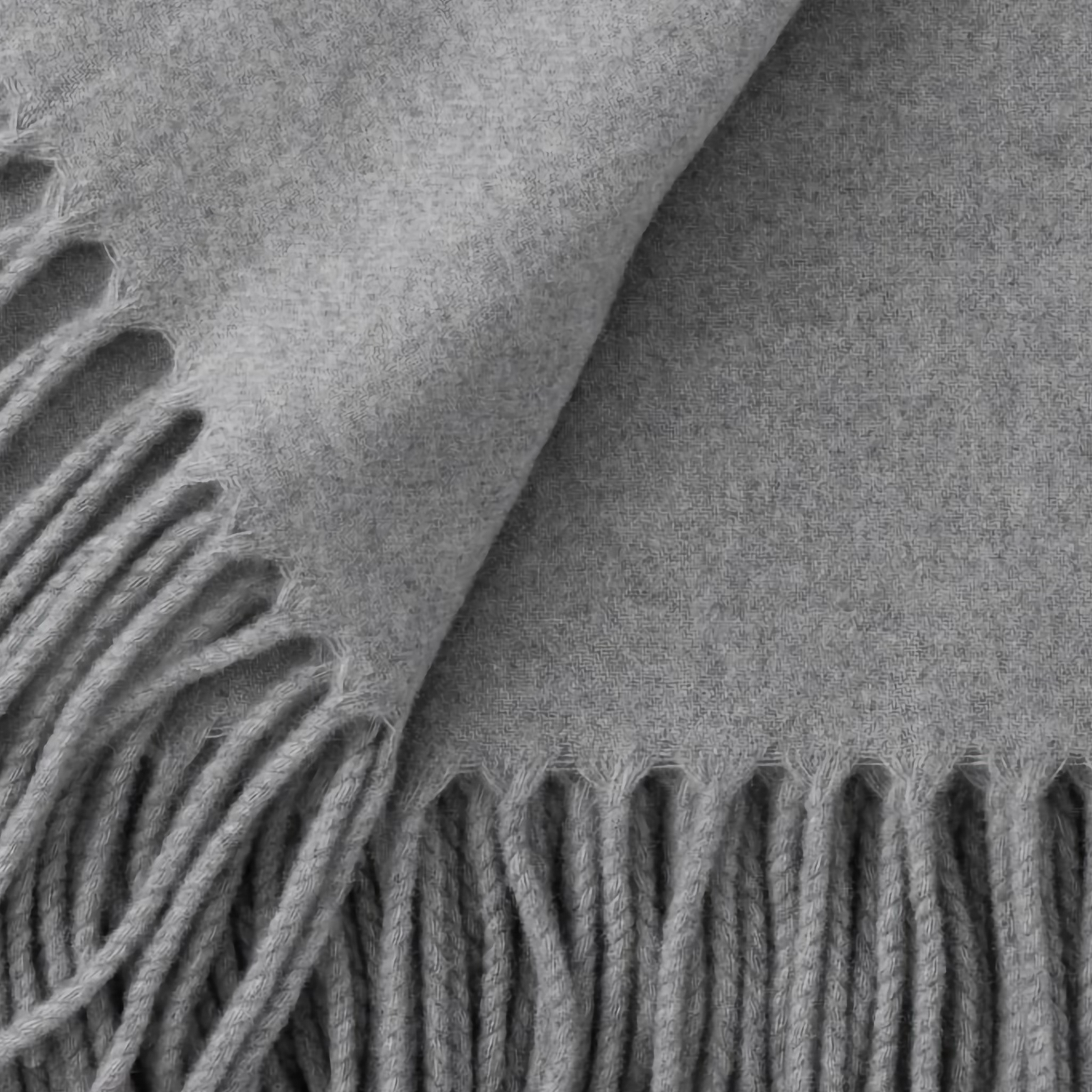 Folded Scandia Home Pietro Throw in Classic Grey color 