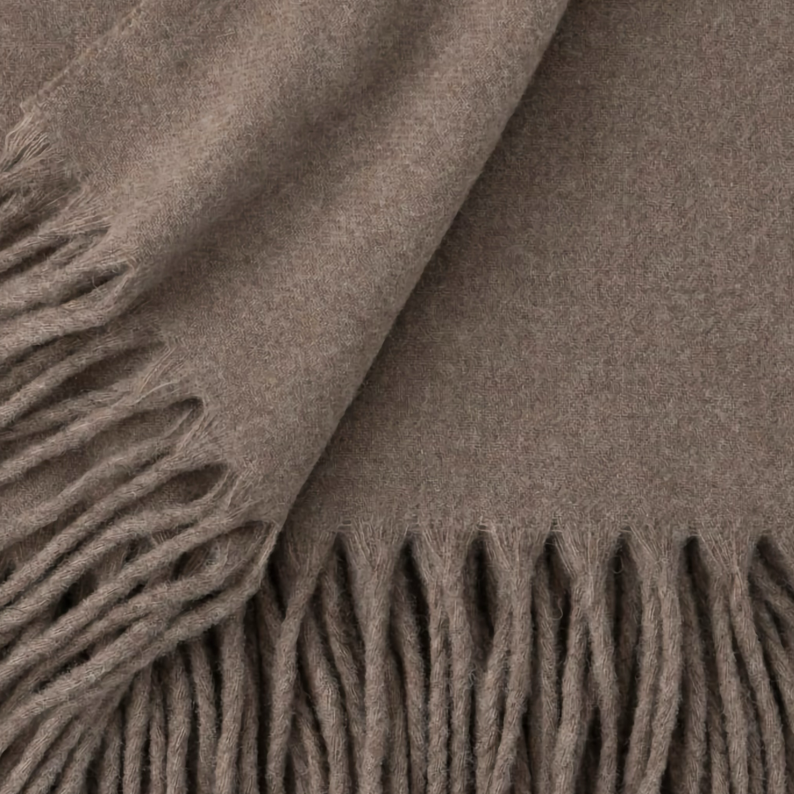 Folded Scandia Home Pietro Throw in Truffle color 