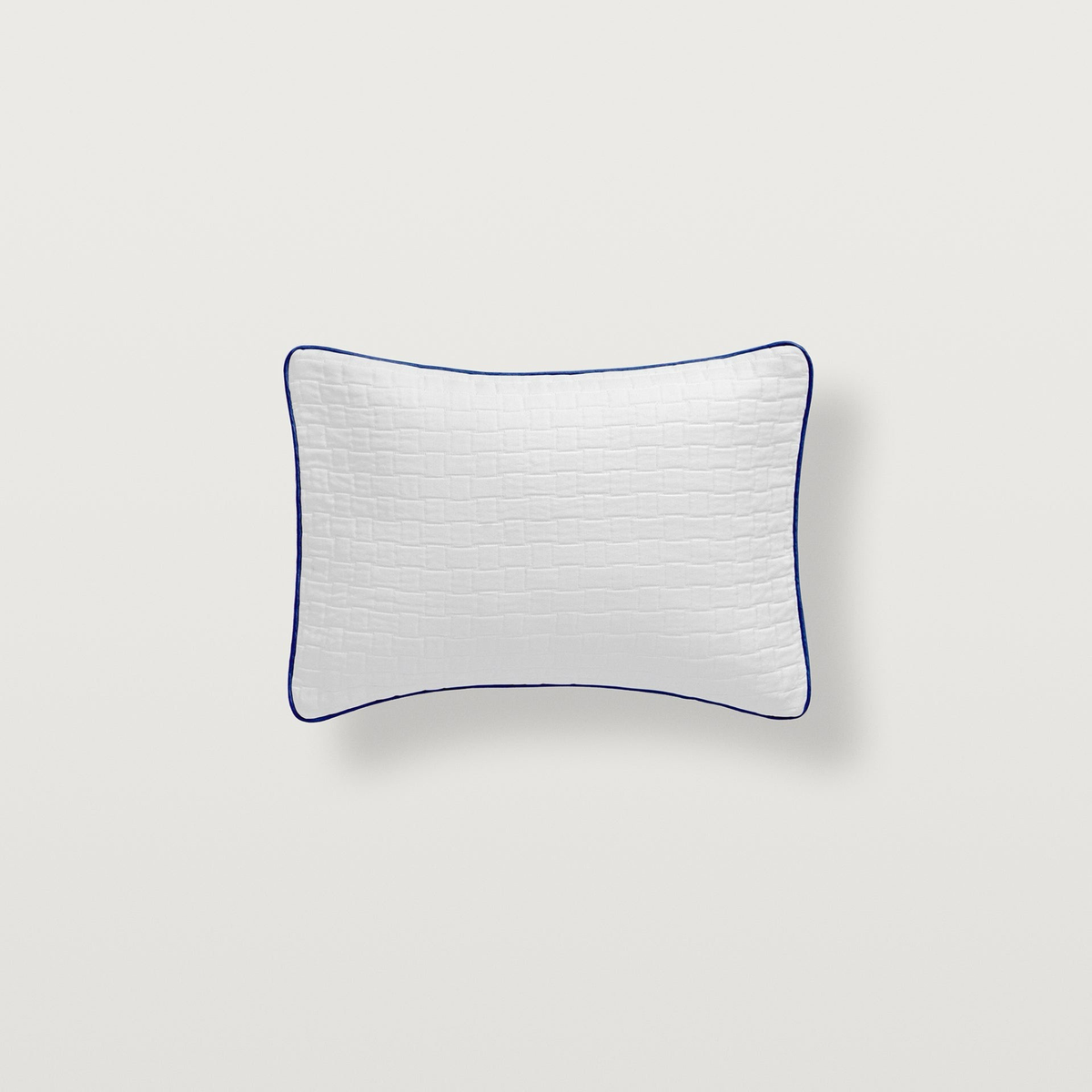White with Marine piping Home Portia Matelasse Boudoir Sham on a plain white background
