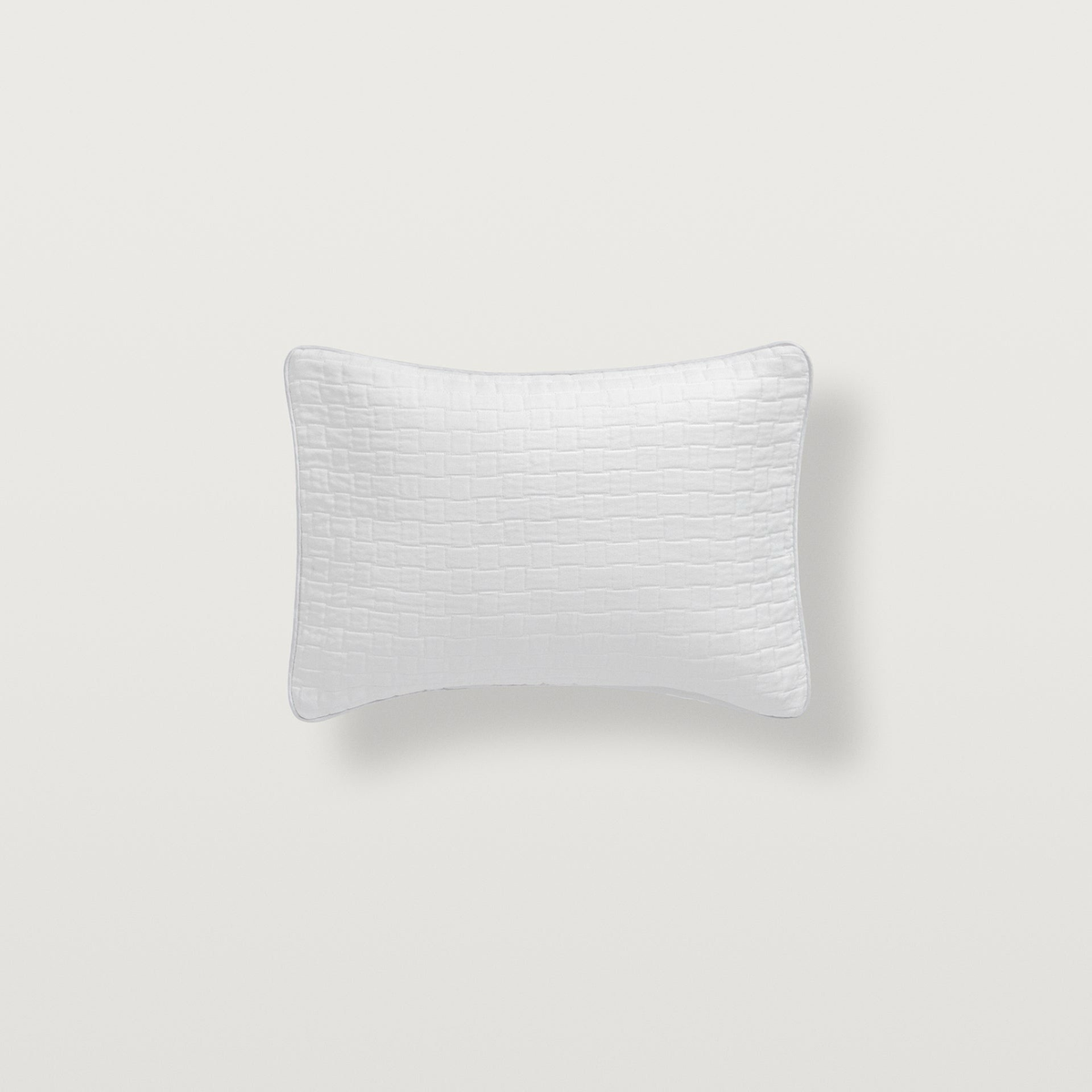 White Scandia Home Portia Matelasse Boudoir Sham on a plain white background