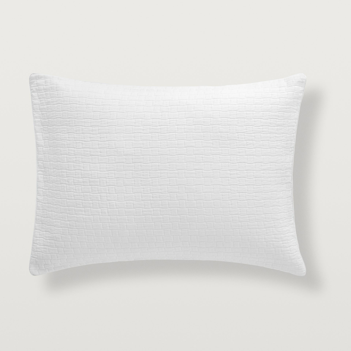 White Scandia Home Portia Matelasse Standard Sham on a plain white background