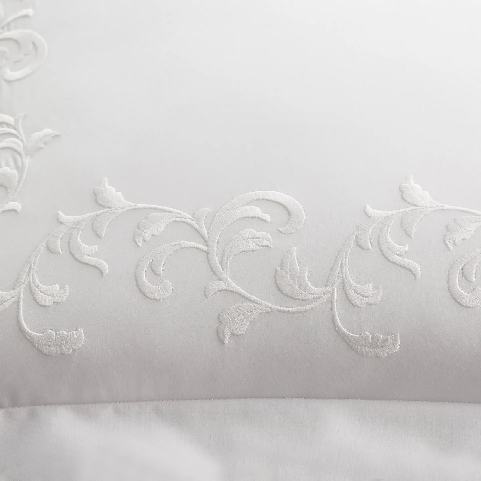 Bed in White and White Scandia Home San Remo Bedding Collection