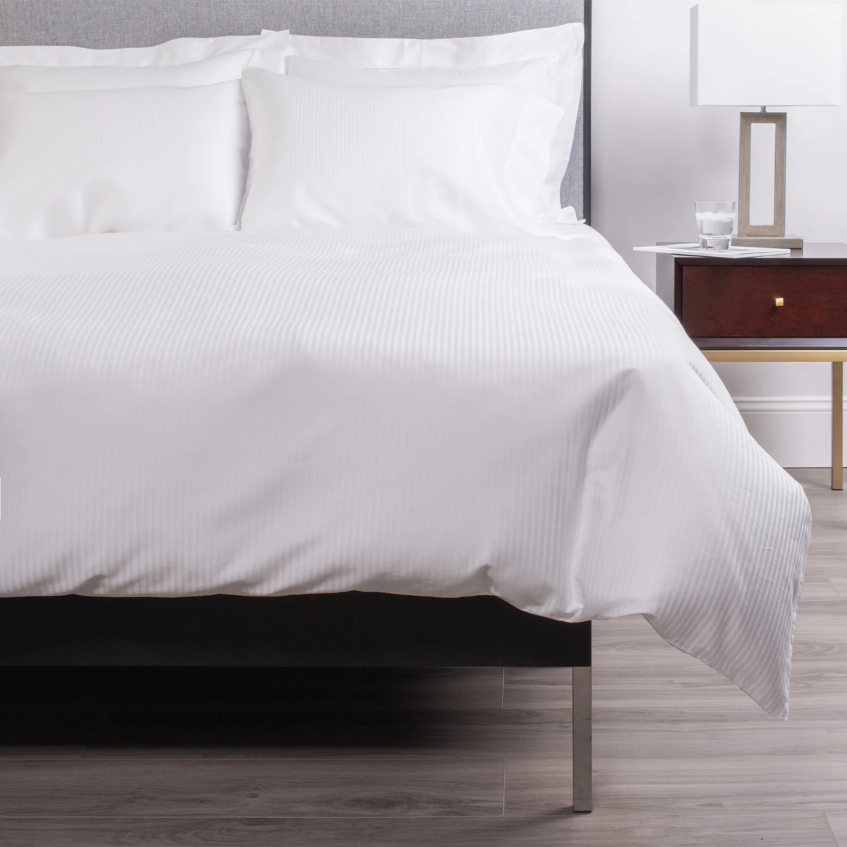 Bed Dressed in White Scandia Home Savoia Bedding Collection