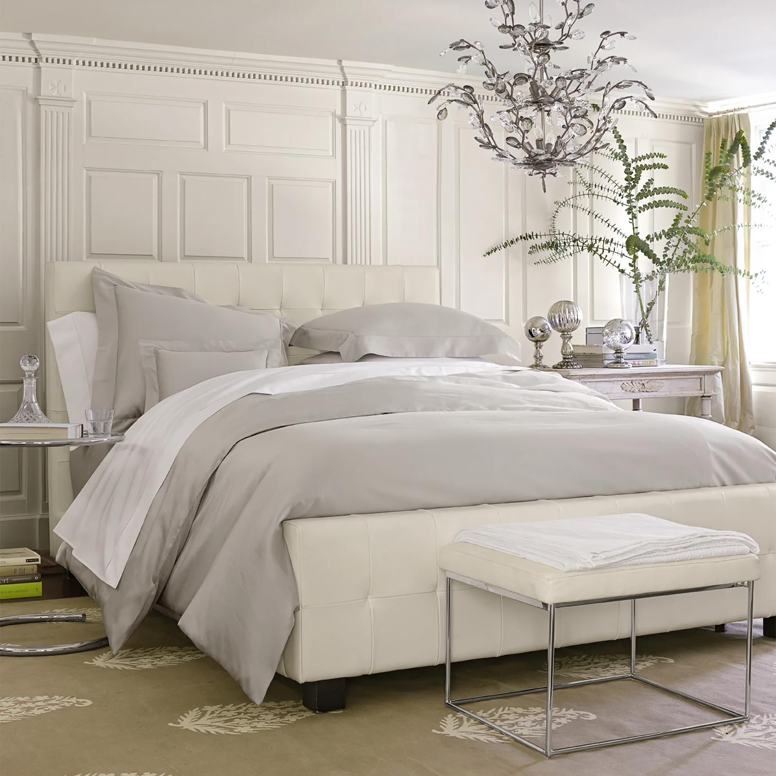 Bed Dressed in Shadow Scandia Home Stresa Bedding Collection