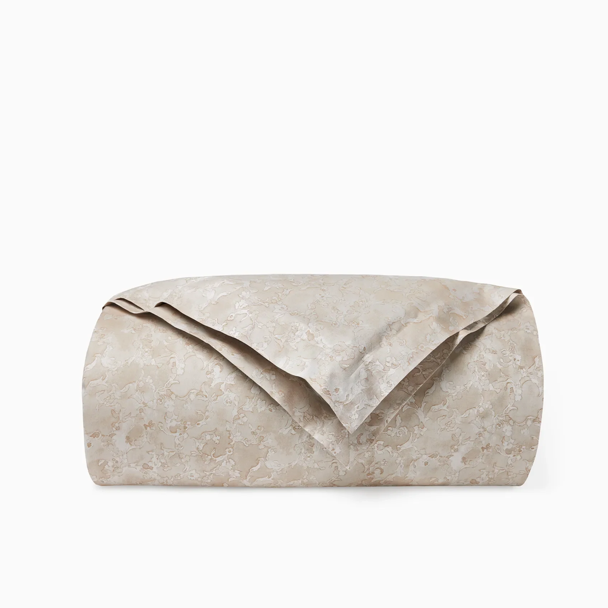 Folded Sferra Altea Duvet Cover in Khaki
