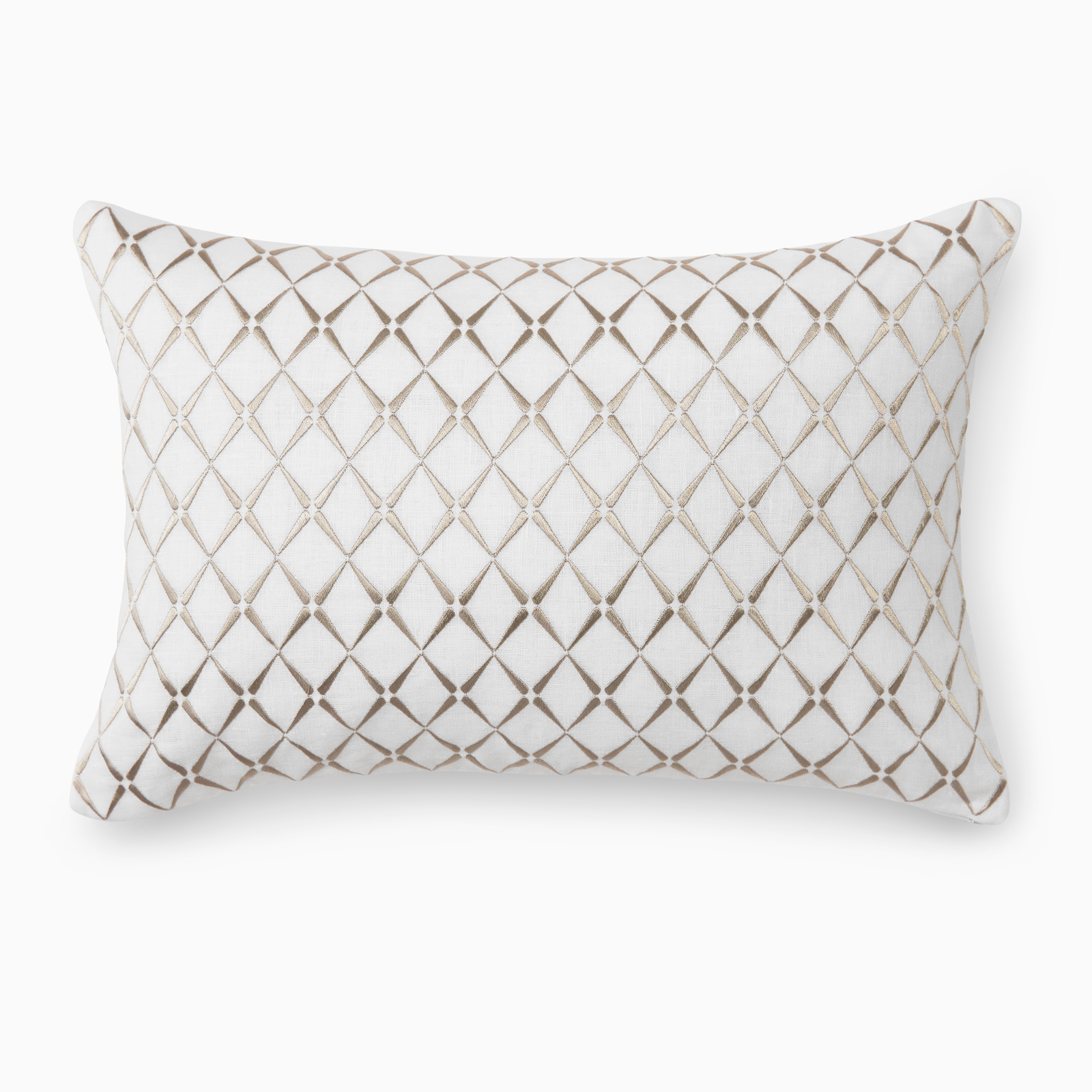 Silo of Sferra Amaro Decorative Pillow in White and Taupe Color