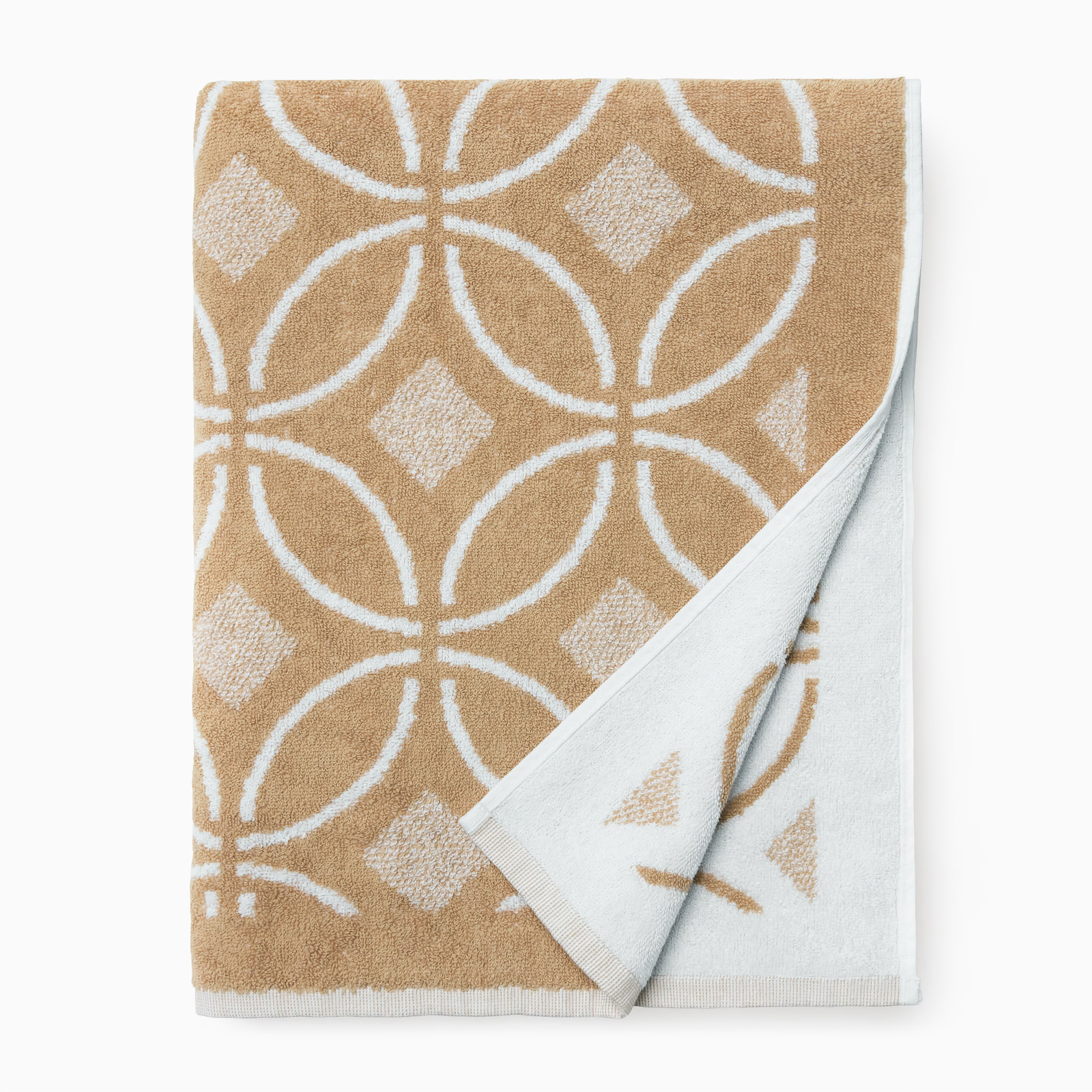 Folded Sferra Anacapri Beach Towel in Sand