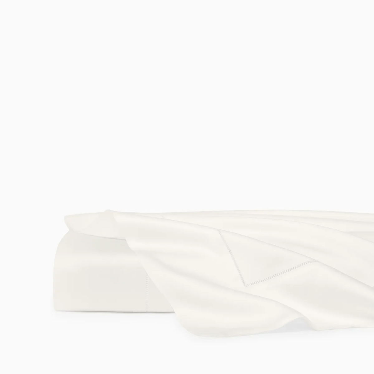 Flat Sheet of Sferra Ariel Bedding in Oyster