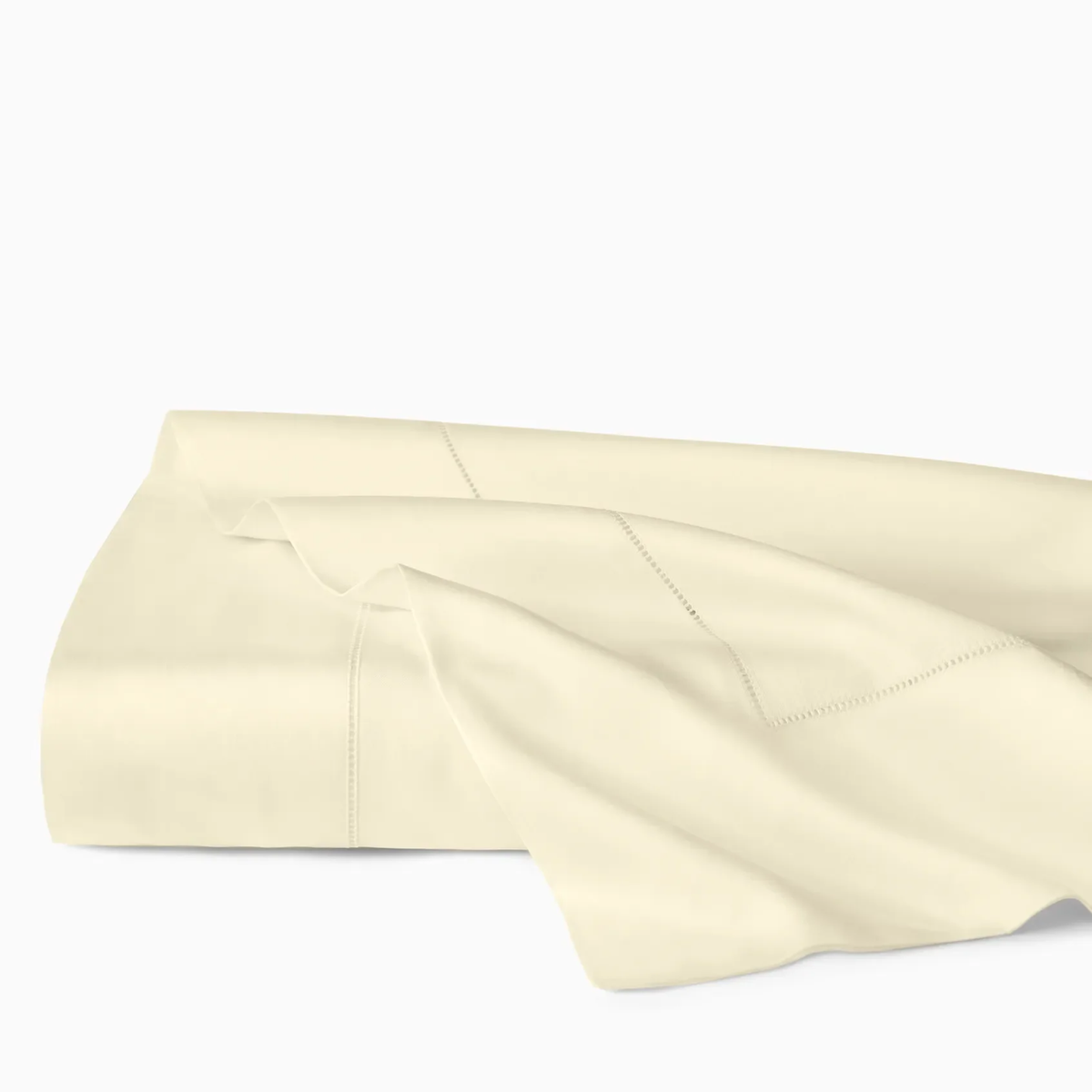 Flat Sheet of Sferra Ariel Bedding in Parchment