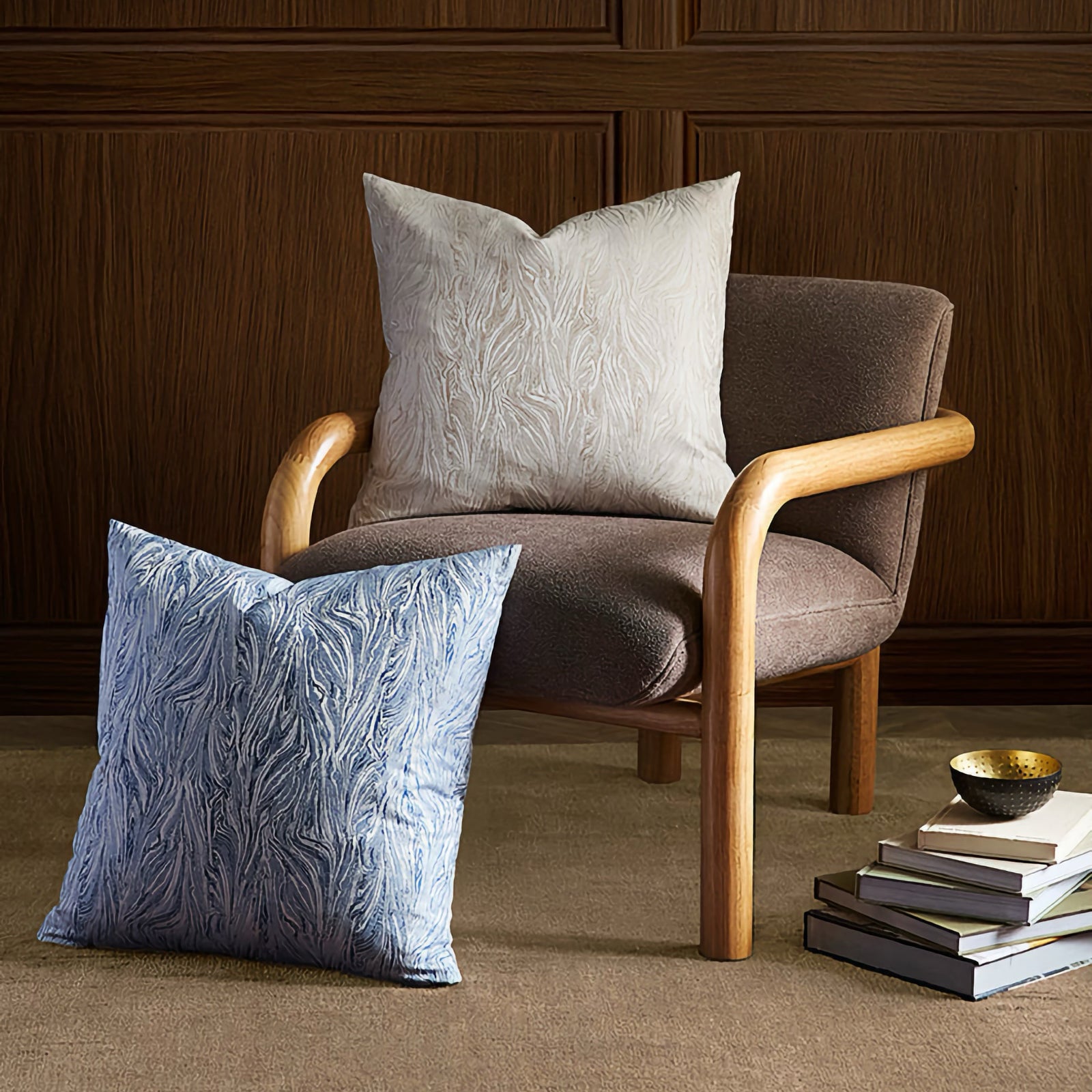 Sferra Arte Decorative Pillows on a chair