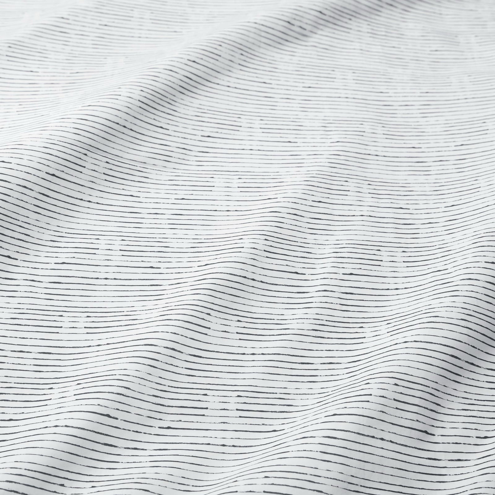 Closeup of Bed in White and Black Sferra Arzano Bedding