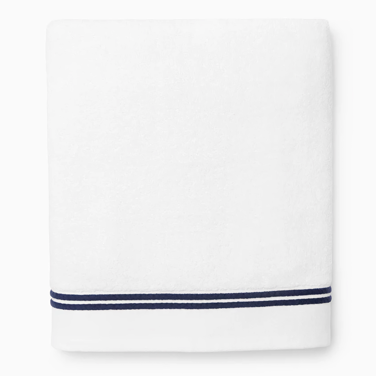 Silo of Sferra Aura Nuova Bath Sheet in White and Navy