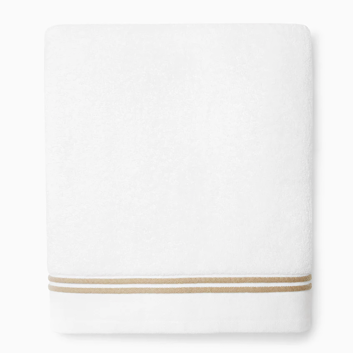 Silo of Sferra Aura Nuova Bath Sheet in White and Sand