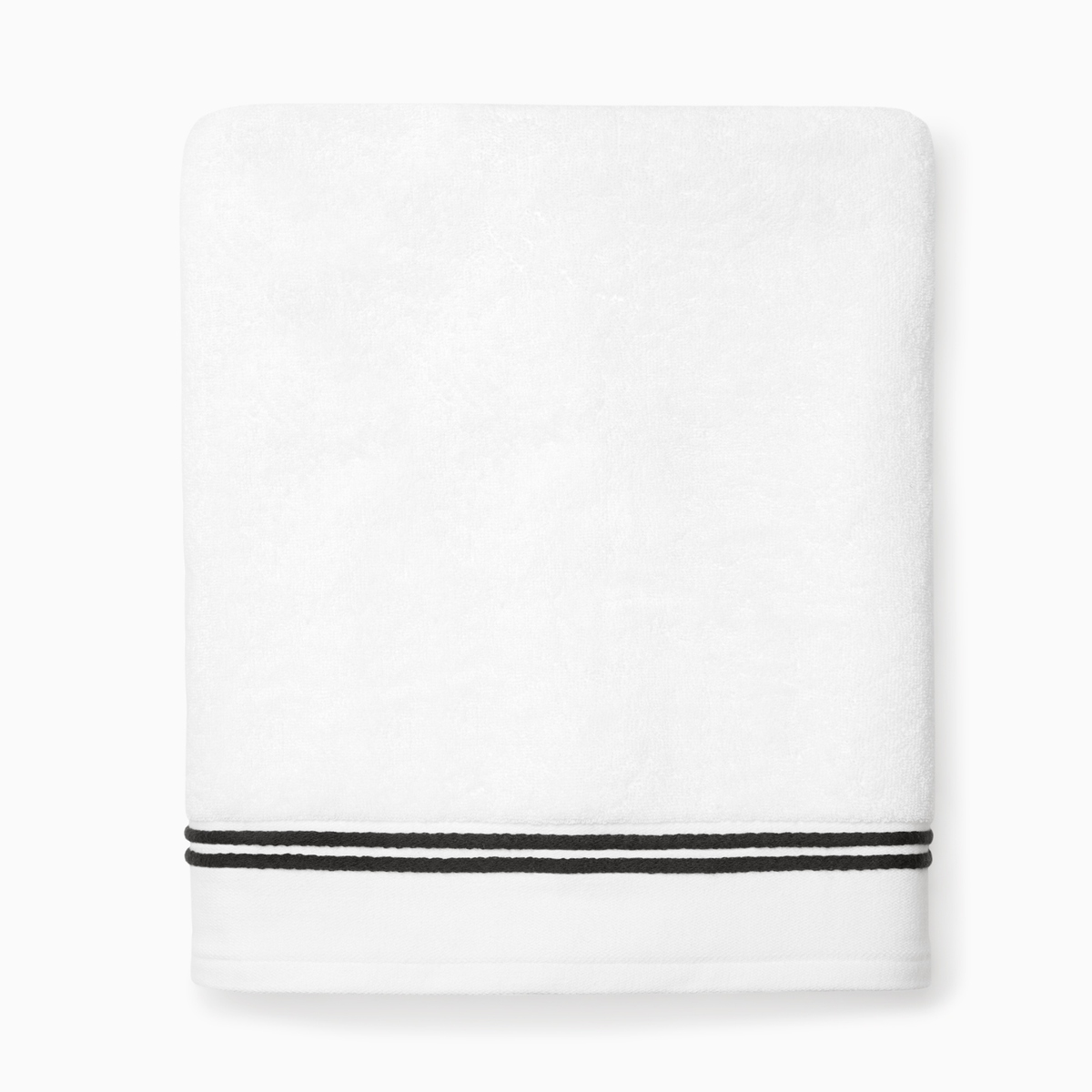 Silo of Sferra Aura Nuova Bath Towel in White and Black