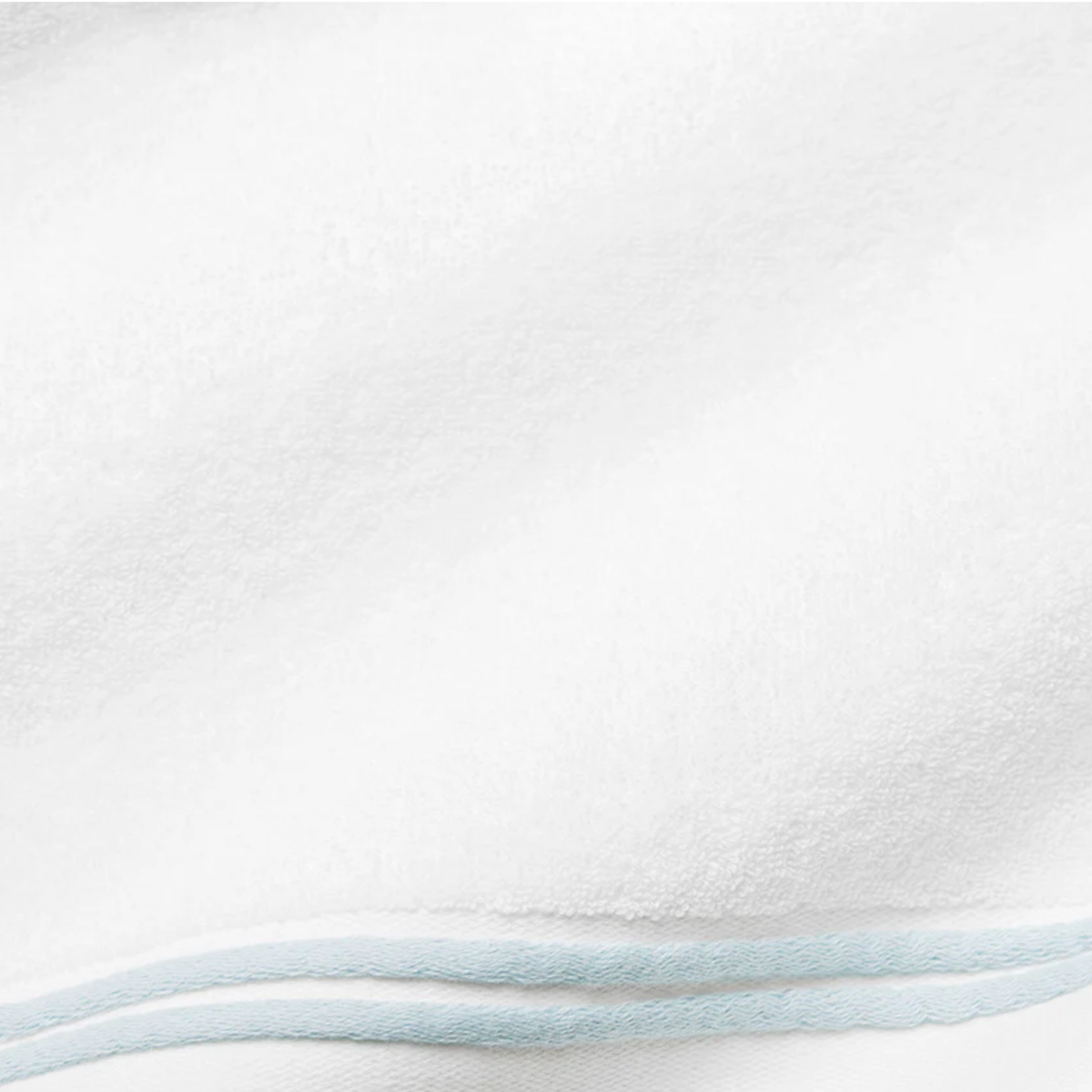 Swatch Sample of Sferra Aura Nuova Bath Towels in White and Aqua