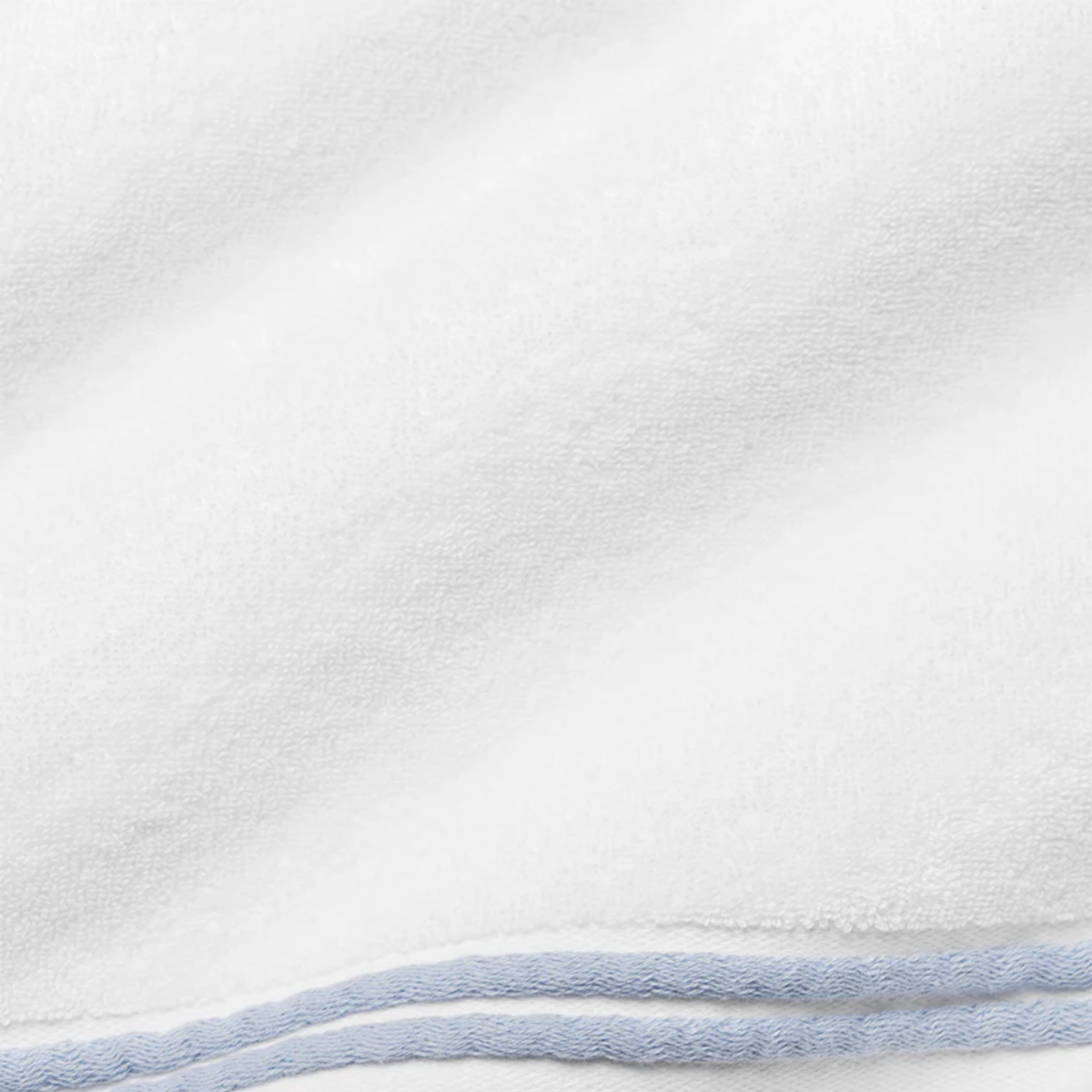 Swatch Sample of Sferra Aura Nuova Bath Towels in White and Sea