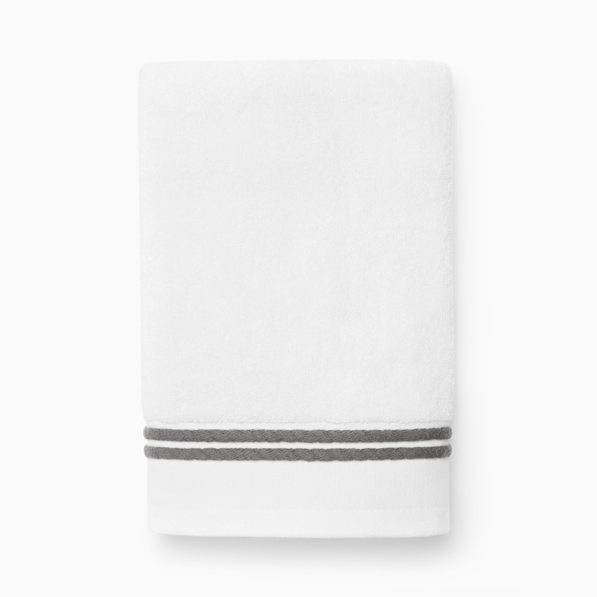 Silo of Sferra Aura Nuova Hand Towel in White and Charcoal