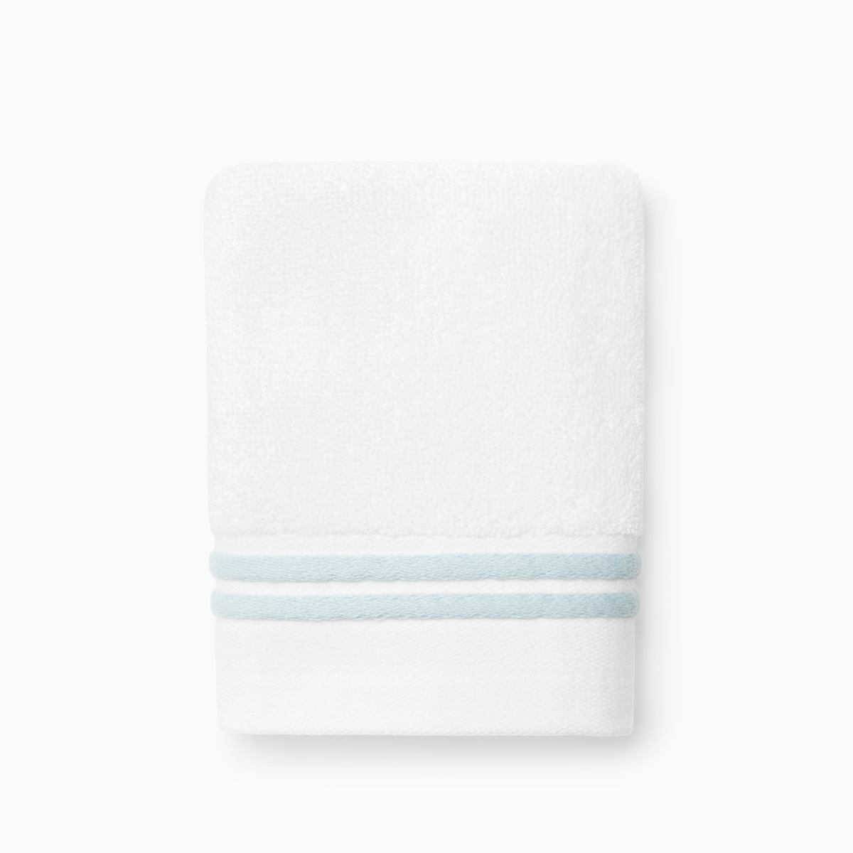 Silo of Sferra Aura Nuova Wash Cloth in White and Aqua